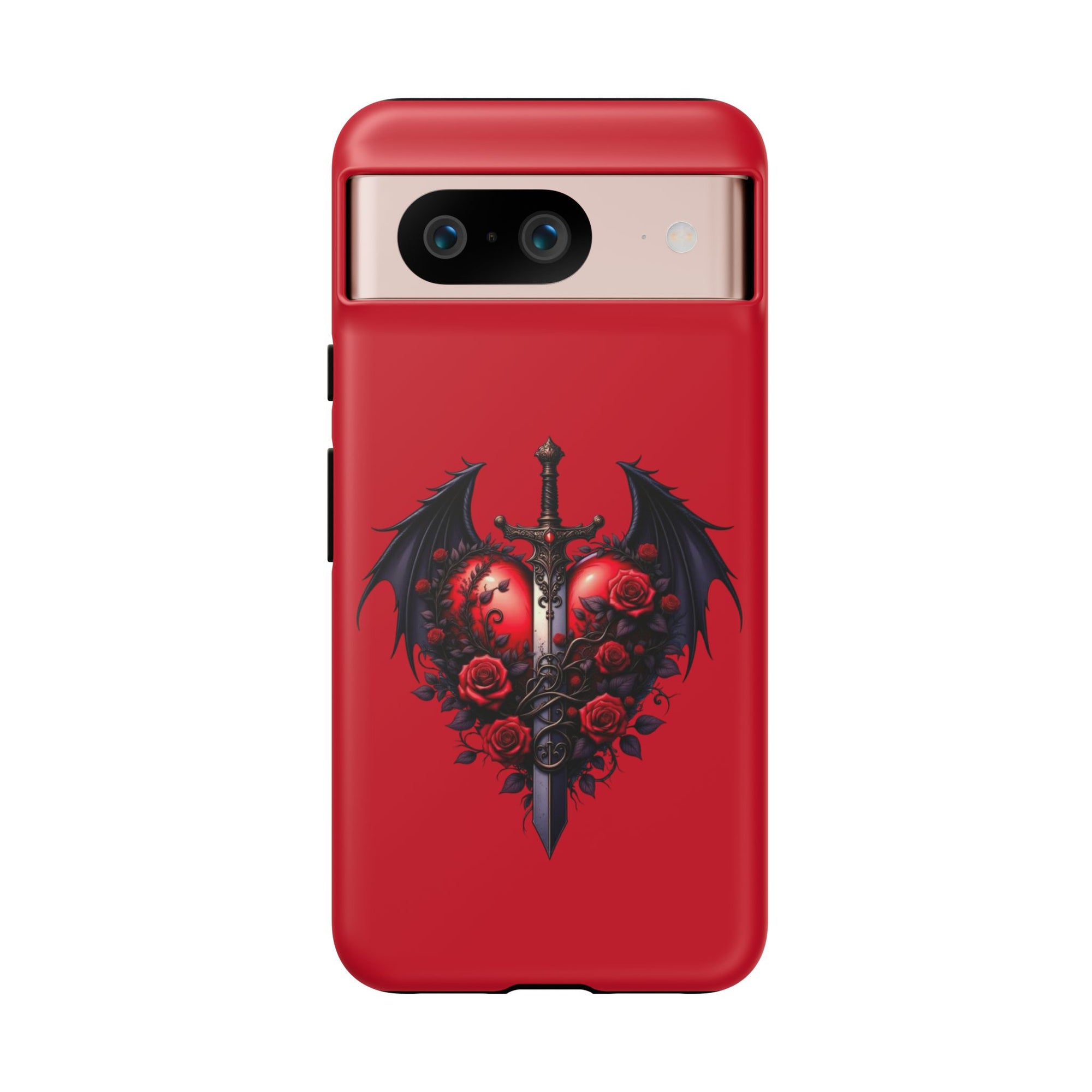 Tough Cases - Gothic Heart Phone Case, Edgy Accessories for Him, Unique Gifts for Her, Valentine's Day, Birthday, Artsy Phone Cover
