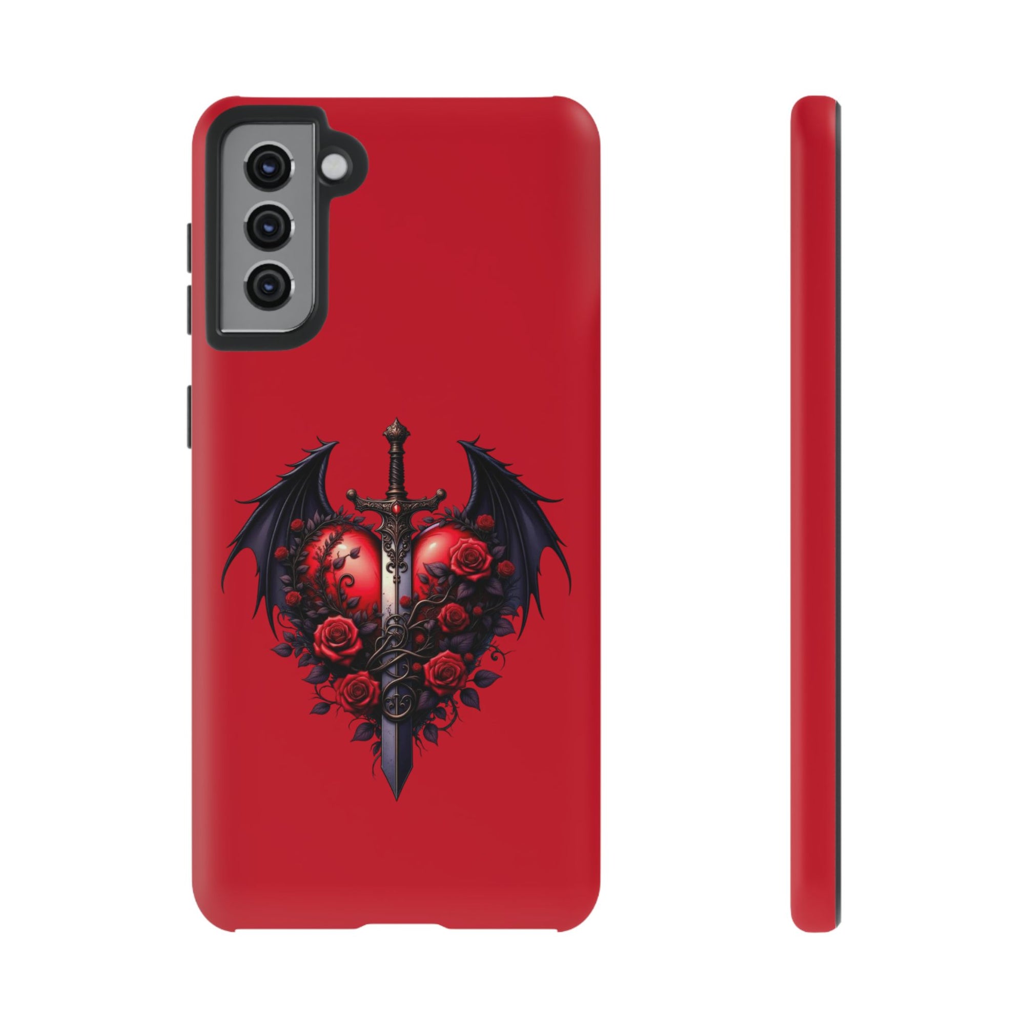 Tough Cases - Gothic Heart Phone Case, Edgy Accessories for Him, Unique Gifts for Her, Valentine's Day, Birthday, Artsy Phone Cover