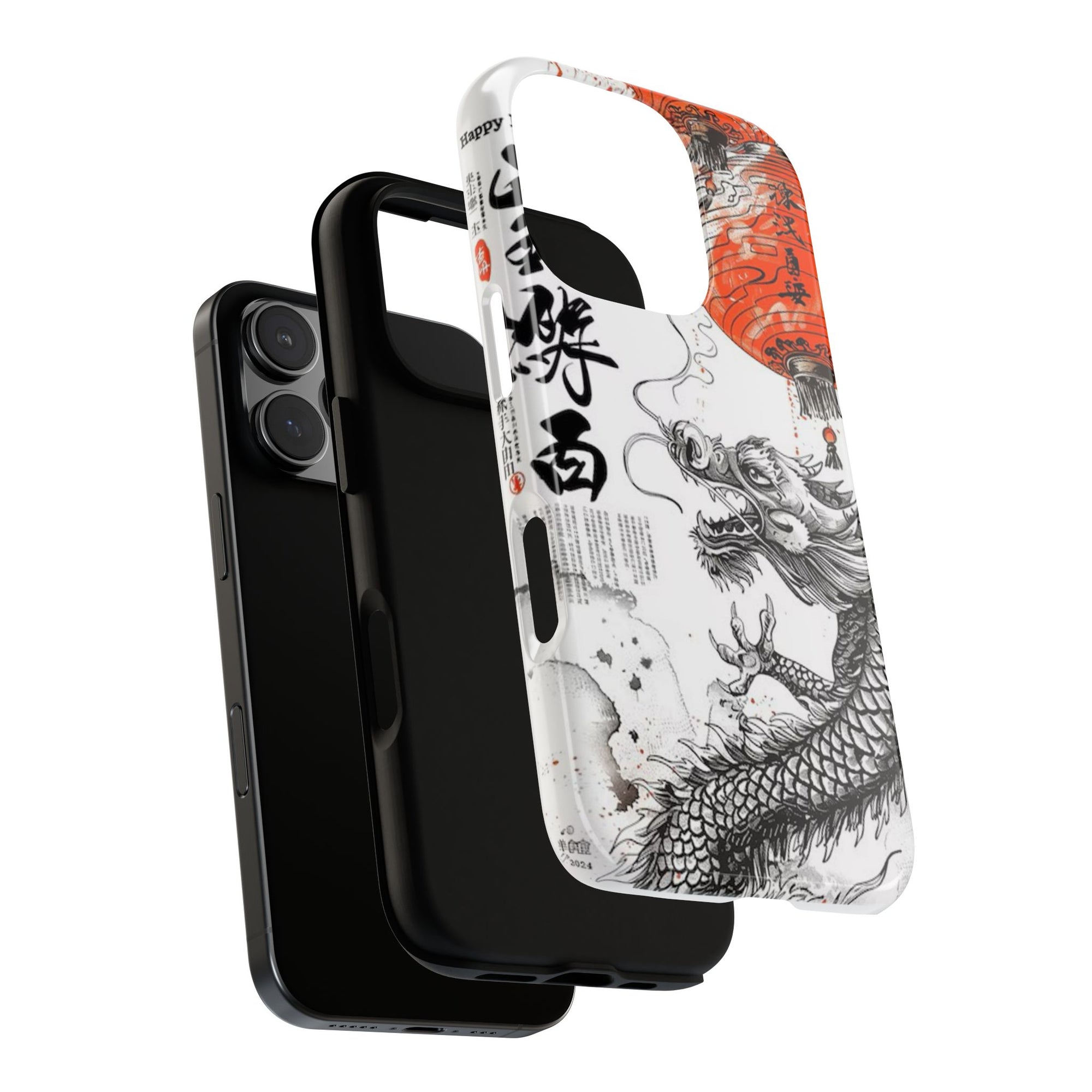 Dragon Design Phone Case, Tough Cases with Chinese Art for Unique Style, Gift for Art Lovers, Phone Protection, Trendy Accessories