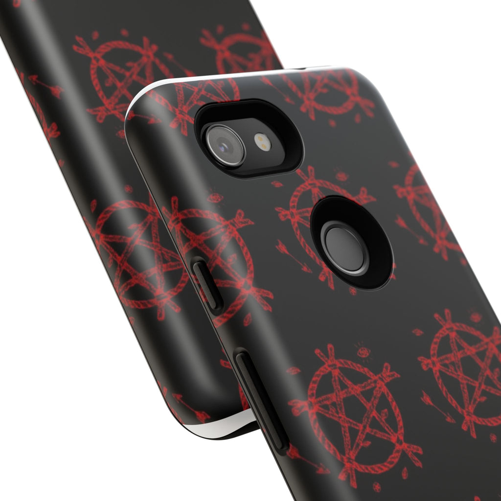 Anarchist iPhone Case, Tough Phone Cover, Punk Style Accessory, Unique Gift for Rebels, Goth Aesthetic Phone Case
