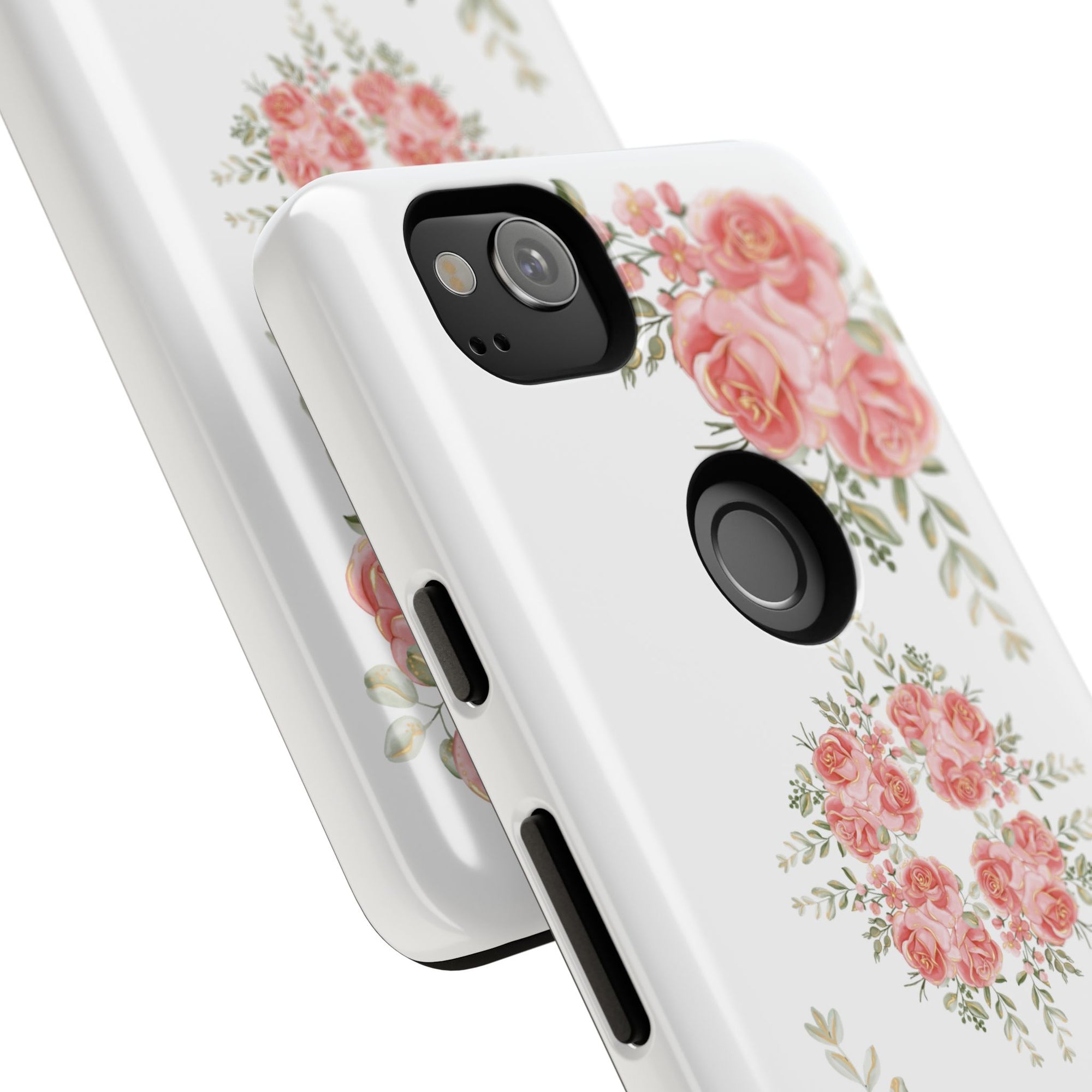 Floral Phone Case, Tough iPhone Case, Rose Design Case, Gift for Her, Floral Phone Cover