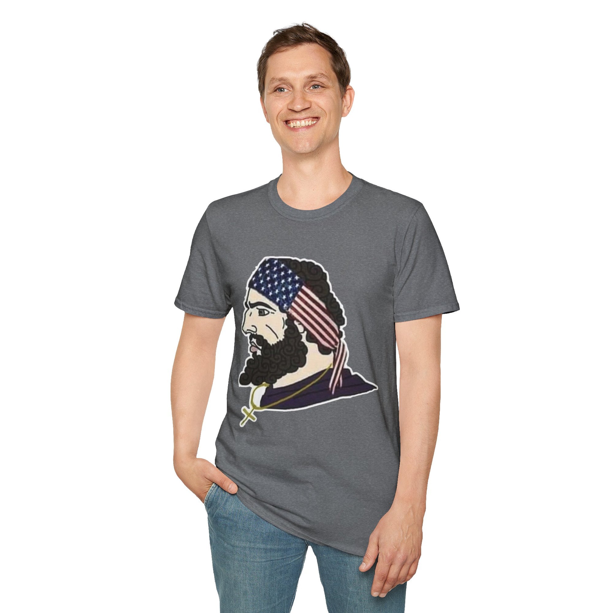 Patriotic Graphic T-Shirt, Unisex Softstyle Tee, Independence Day Gift, Freedom Apparel, Americana Clothing