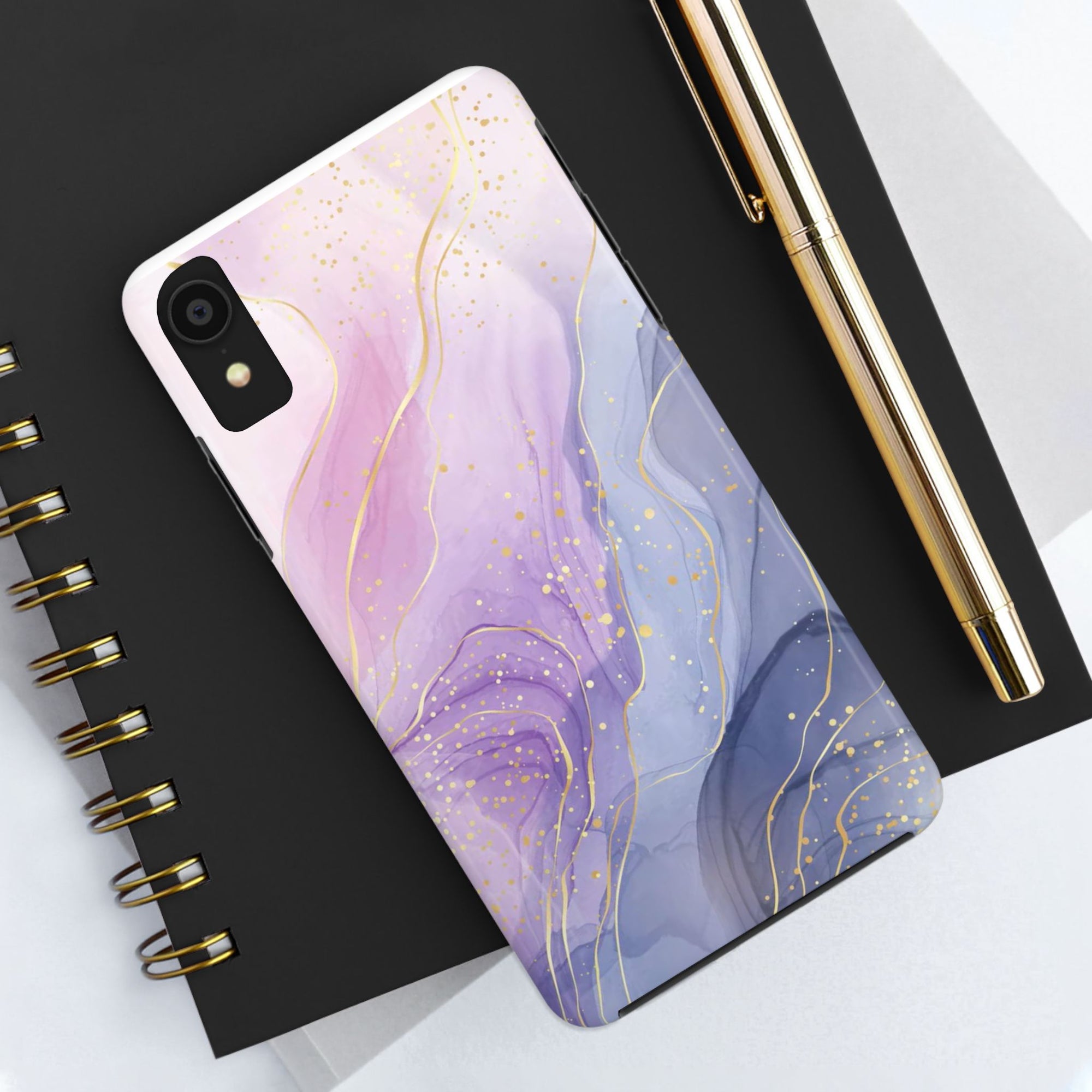 Elegant Abstract Tough Phone Cases for Stylish Protection, Gift for Her, Phone Accessories, Lavender Marble Design, Phone Cover for [...]