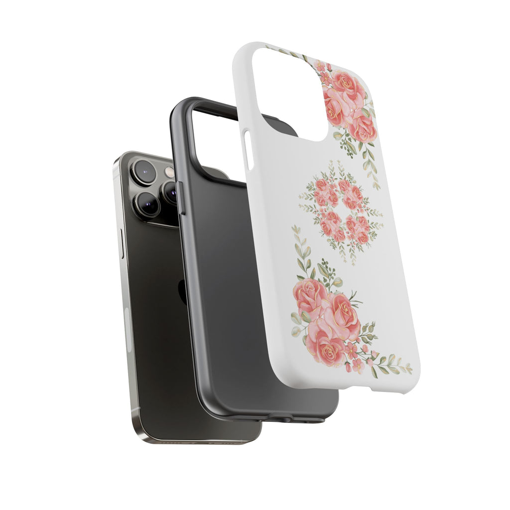 Floral Phone Case, Tough iPhone Case, Rose Design Case, Gift for Her, Floral Phone Cover