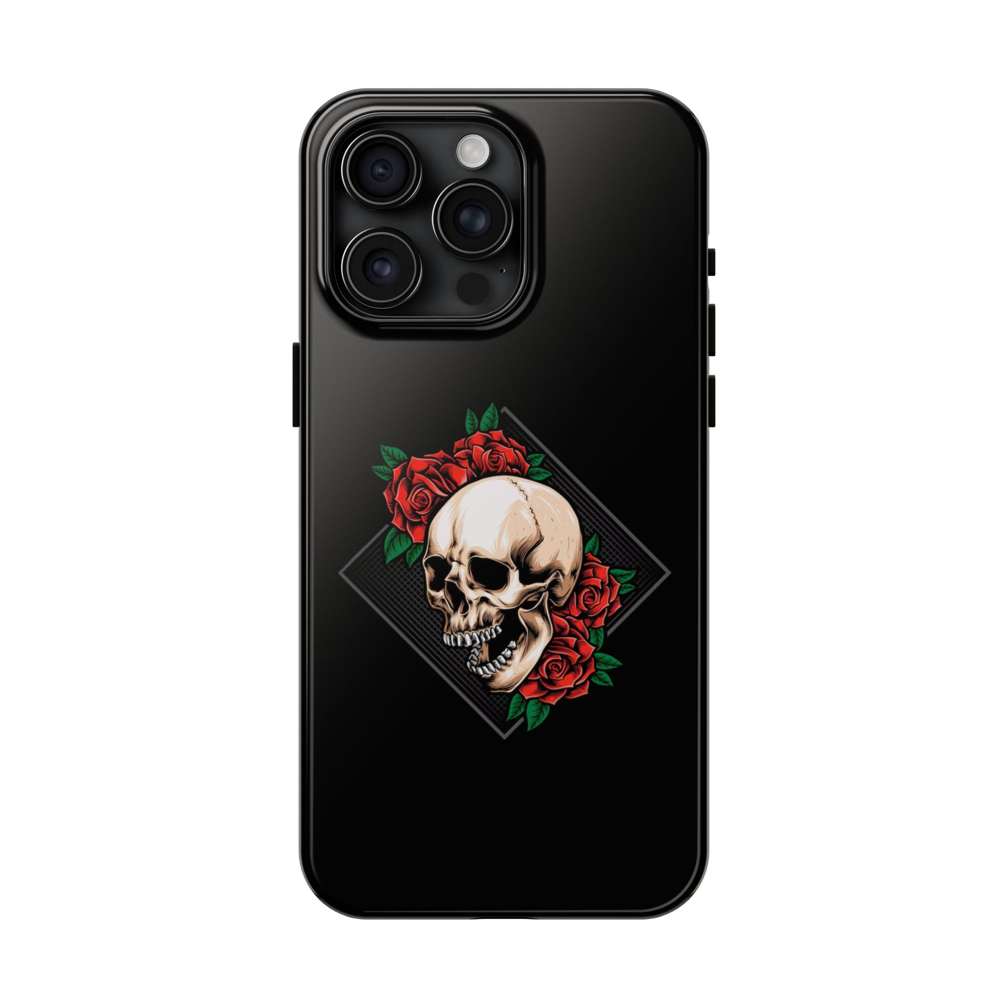 Tough Phone Cases with Skull and Roses Design | Edgy Protection, iPhone & Android Covers, Gothic Gifts, Unique Phone Accessories