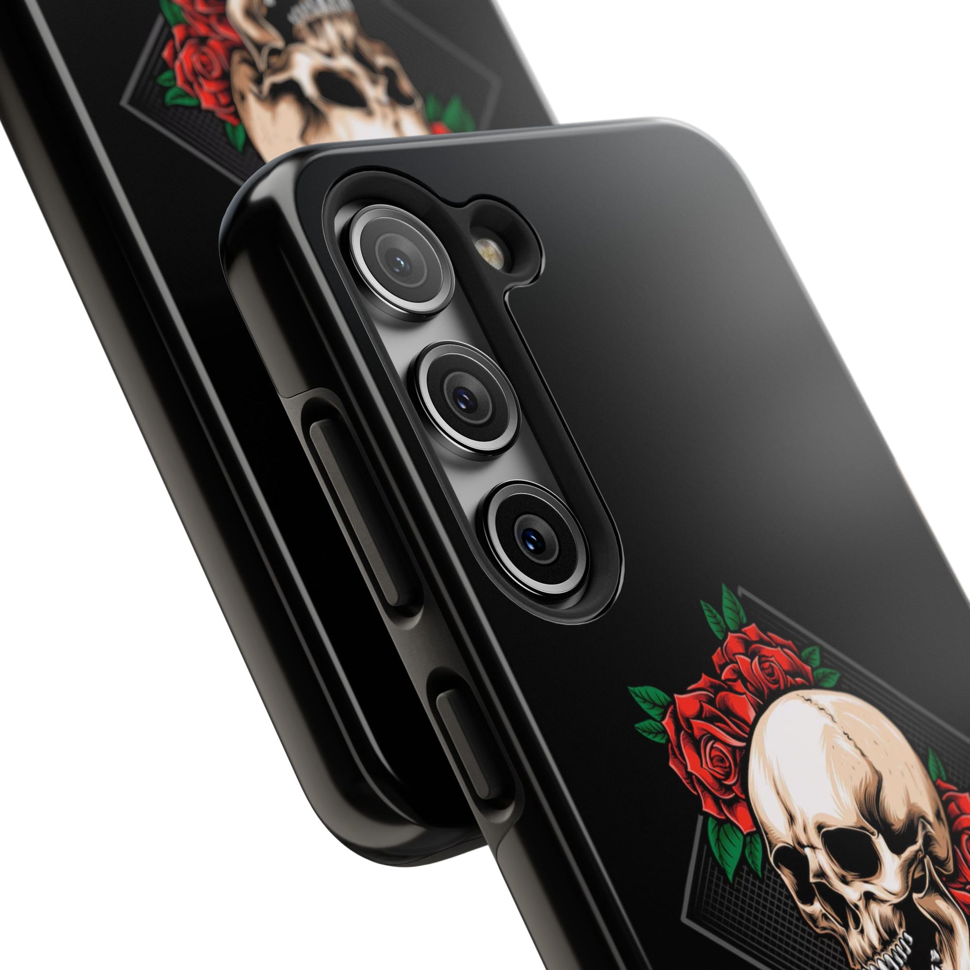 Tough Phone Cases with Skull and Roses Design | Edgy Protection, iPhone & Android Covers, Gothic Gifts, Unique Phone Accessories