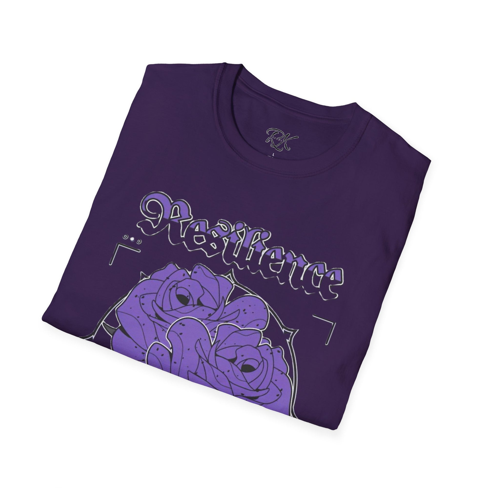 Purple Rose Graphic T-Shirt, Soft Stylish Tee, Unisex Floral Apparel, Gift for Her, Spring Outfit Idea, Vintage Aesthetic Top