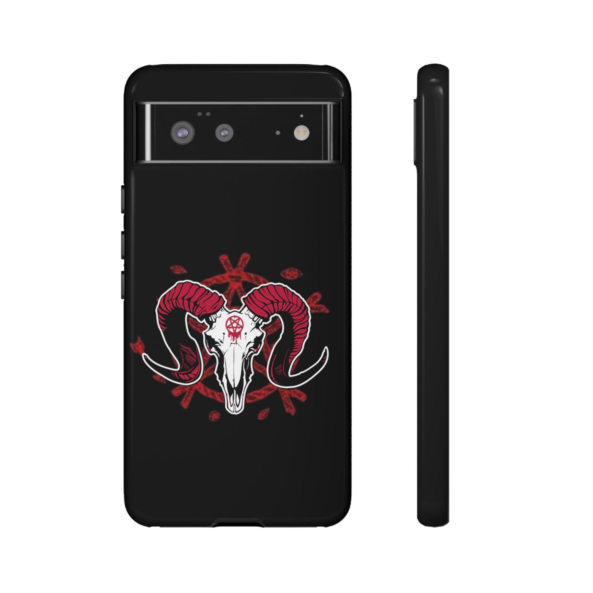 Tough Cases: Dark Aesthetic Phone Case, Gothic Phone Cover, Unique Gift for Him, Occult Design, Animal Skull Artwork, Halloween Decor