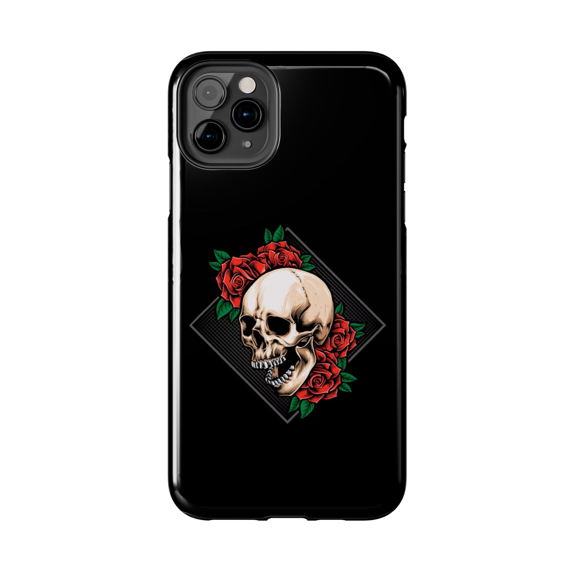 Tough Phone Cases with Skull and Roses Design | Edgy Protection, iPhone & Android Covers, Gothic Gifts, Unique Phone Accessories