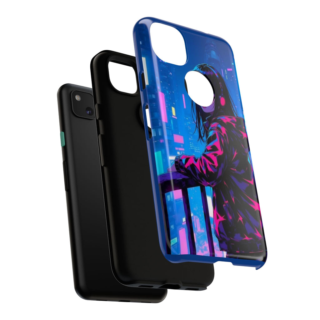 Futuristic Phone Case, Cyberpunk Aesthetic, Tough Phone Cover, Urban Style, Gift for Tech Lovers, Unique Phone Accessories, Streetwear [...]
