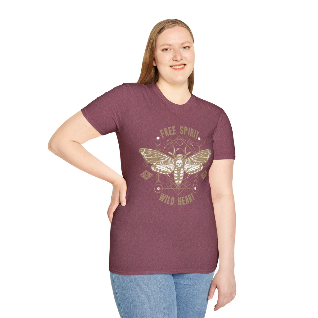 Free Spirit Wild Heart Unisex T-Shirt, Boho Graphic Tee, Nature Lover Shirt, Gift for Adventurers, Casual Wear, Everyday Comfort