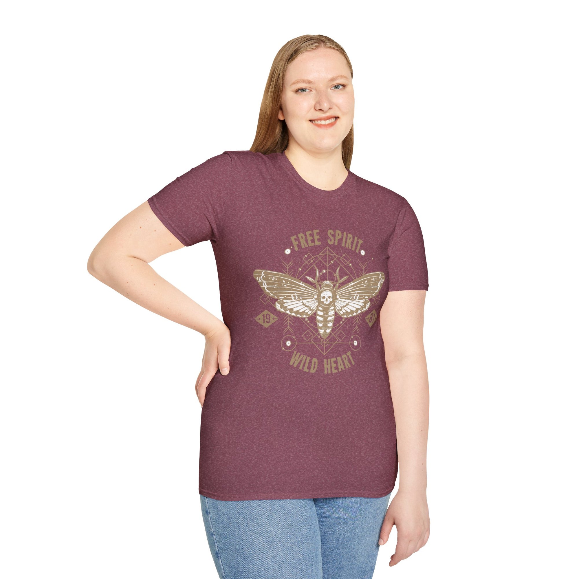 Free Spirit Wild Heart Unisex T-Shirt, Boho Graphic Tee, Nature Lover Shirt, Gift for Adventurers, Casual Wear, Everyday Comfort