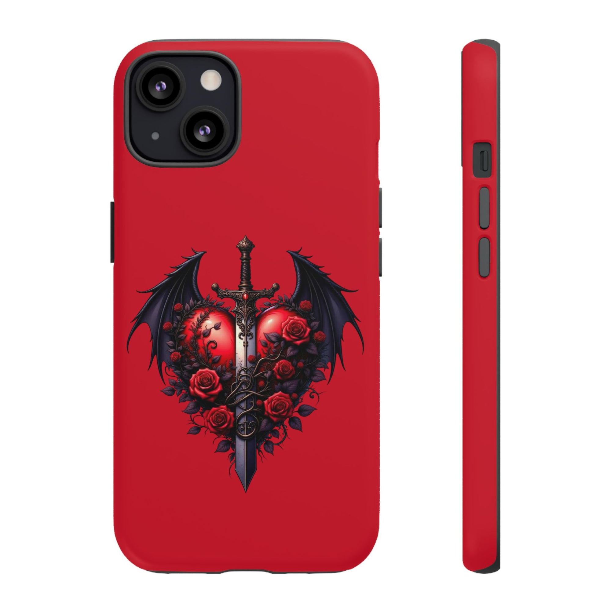 Tough Cases - Gothic Heart Phone Case, Edgy Accessories for Him, Unique Gifts for Her, Valentine's Day, Birthday, Artsy Phone Cover