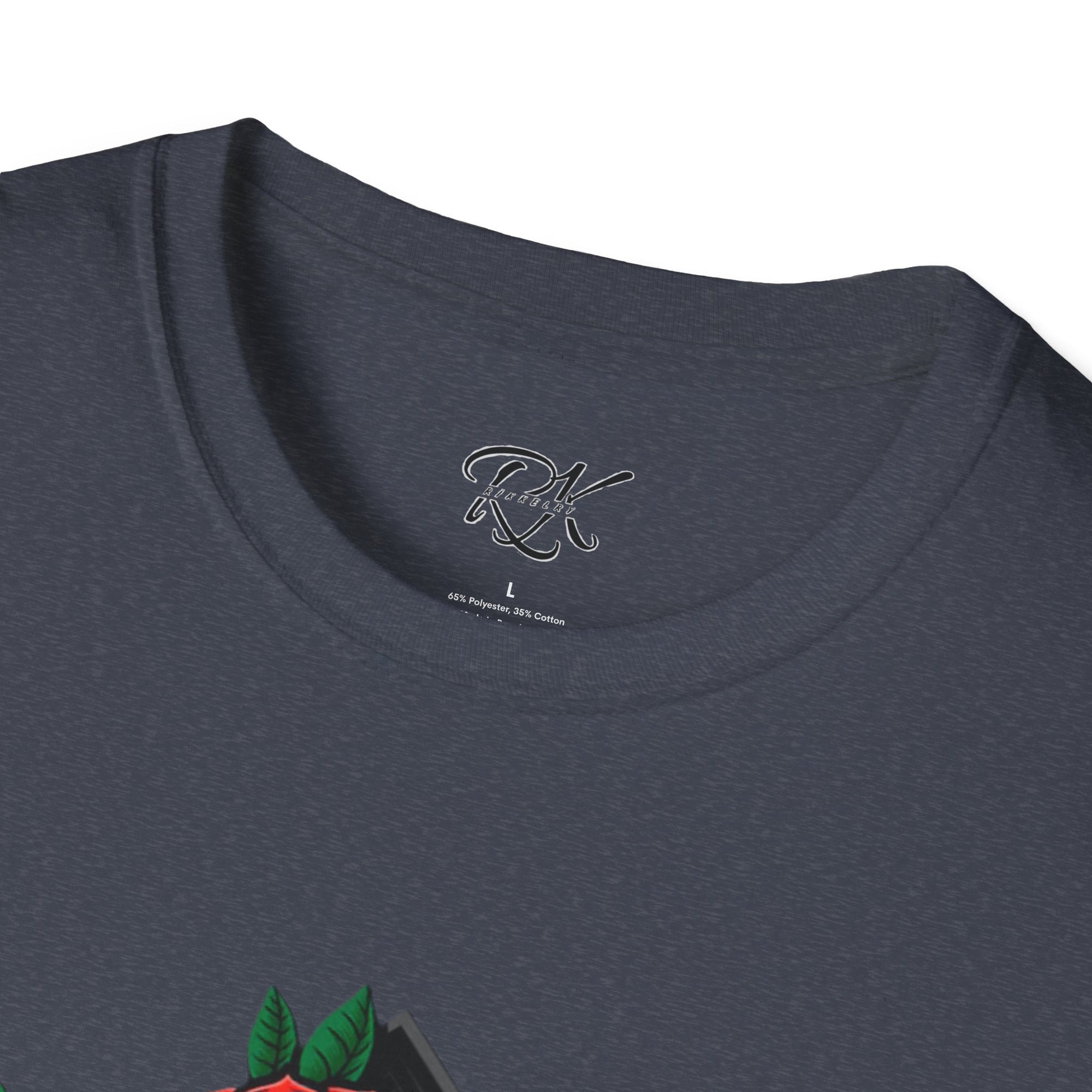 Skull and Roses T-Shirt | Edgy Unisex Softstyle Tee for Music Lovers, Halloween, Casual Wear, Gift Idea, Streetwear