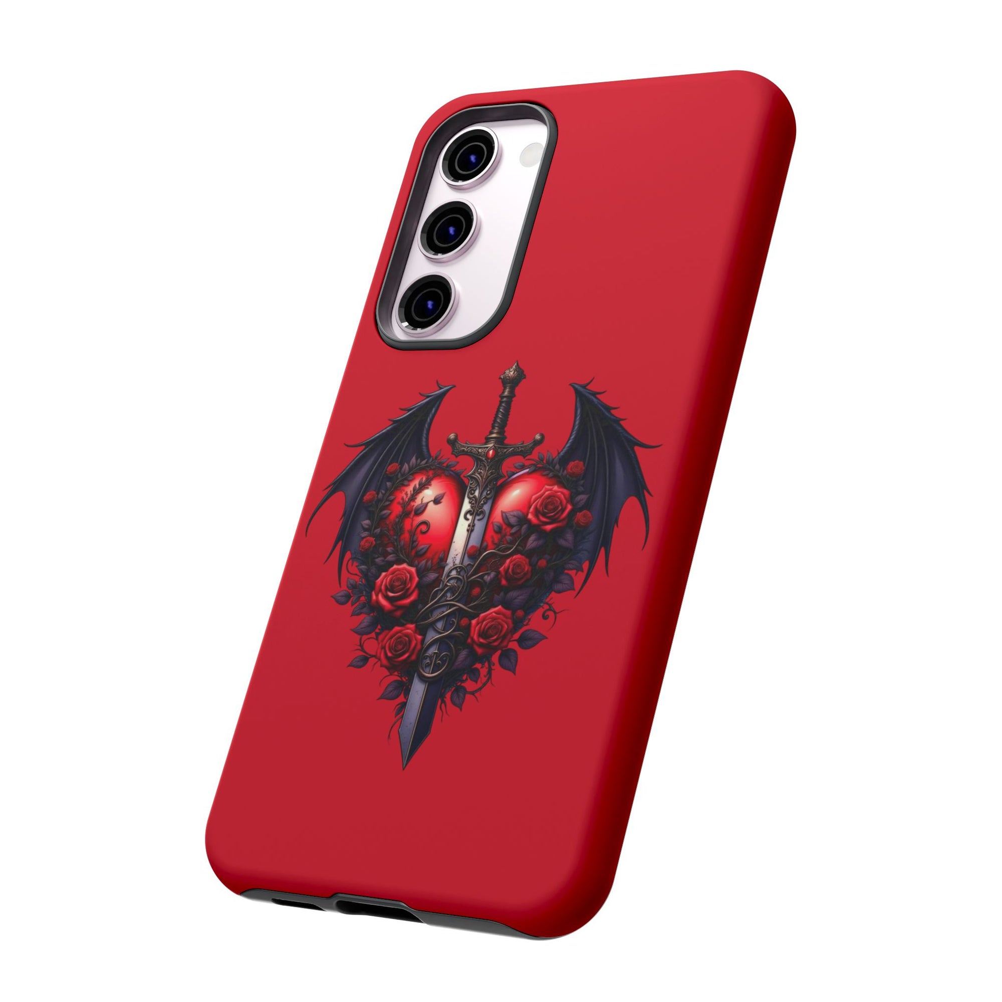 Tough Cases - Gothic Heart Phone Case, Edgy Accessories for Him, Unique Gifts for Her, Valentine's Day, Birthday, Artsy Phone Cover