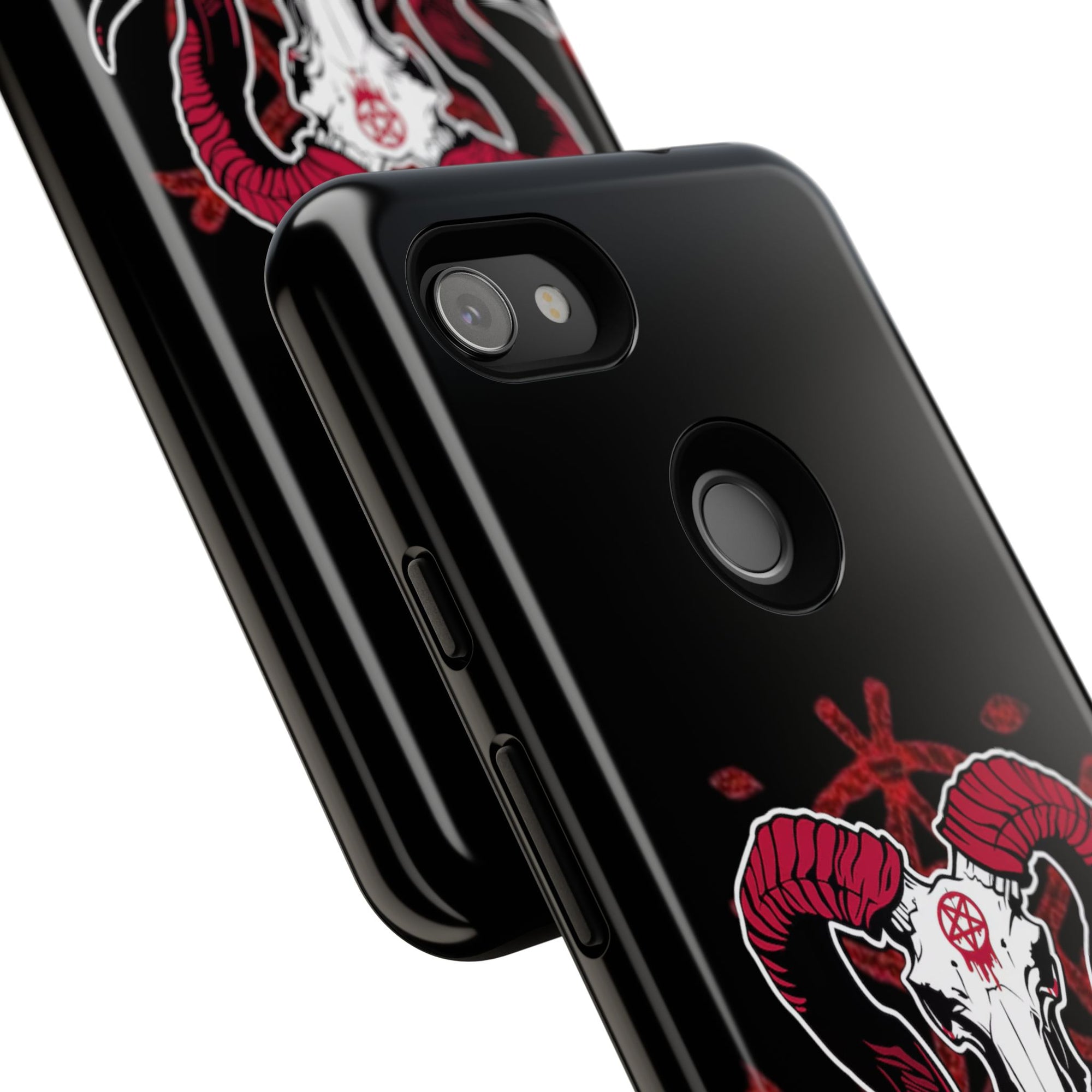Tough Cases: Dark Aesthetic Phone Case, Gothic Phone Cover, Unique Gift for Him, Occult Design, Animal Skull Artwork, Halloween Decor