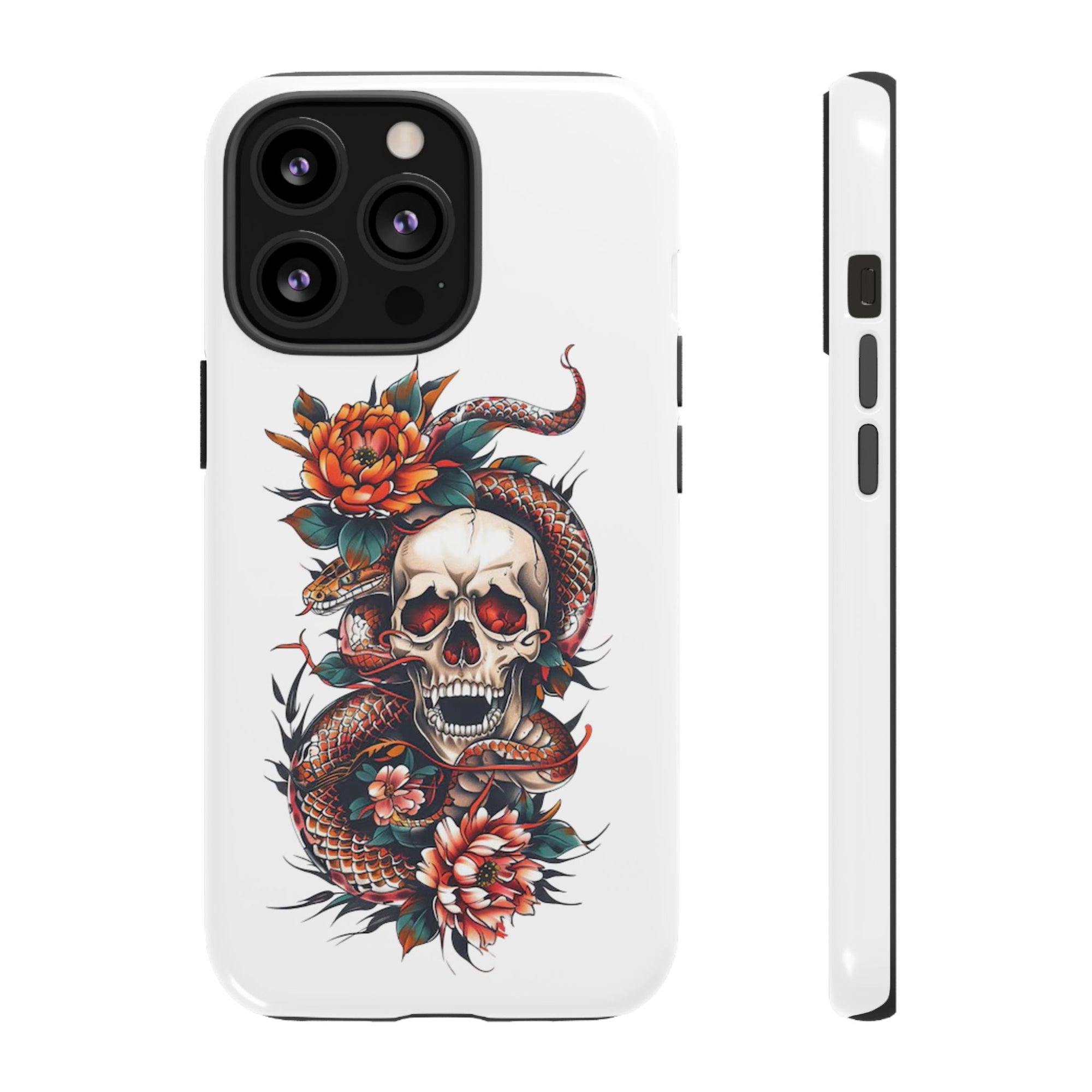 Tough Cases: Skull and Snake Phone Cases, Edgy Accessories, Alternative Fashion, Quirky Gift Ideas, Gothic Style
