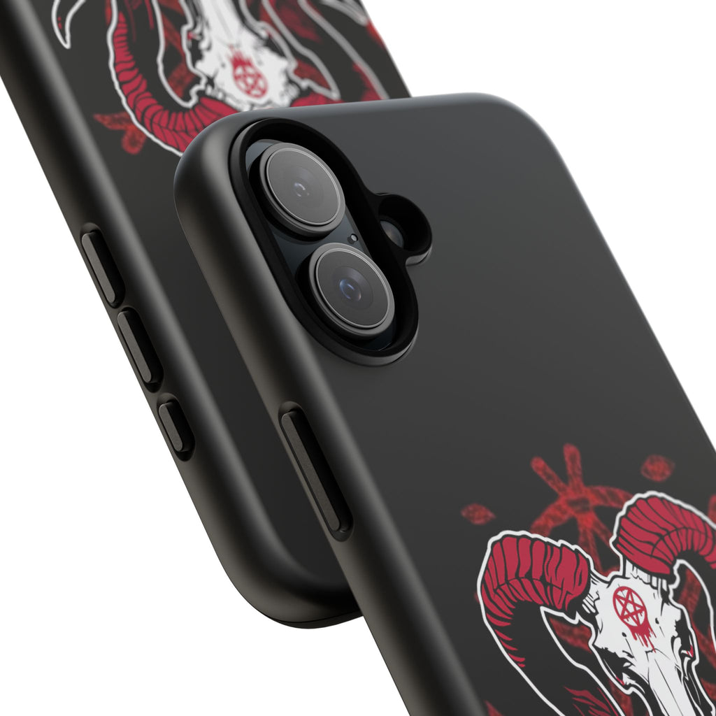Tough Cases: Dark Aesthetic Phone Case, Gothic Phone Cover, Unique Gift for Him, Occult Design, Animal Skull Artwork, Halloween Decor