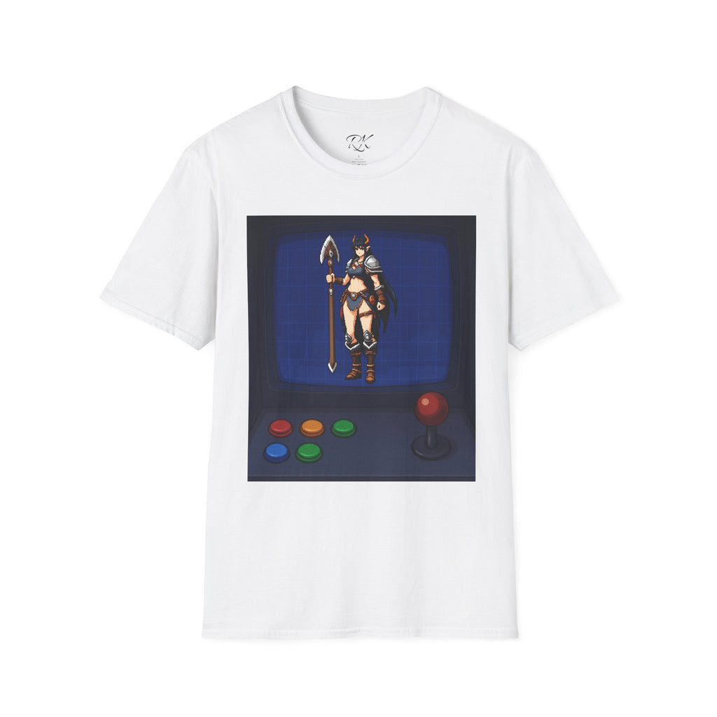 Unisex Barbarian Woman T-Shirt - Softstyle Graphic Tee for Gamers, Gifts for Her, Casual Wear, Birthday Present, Retro Style