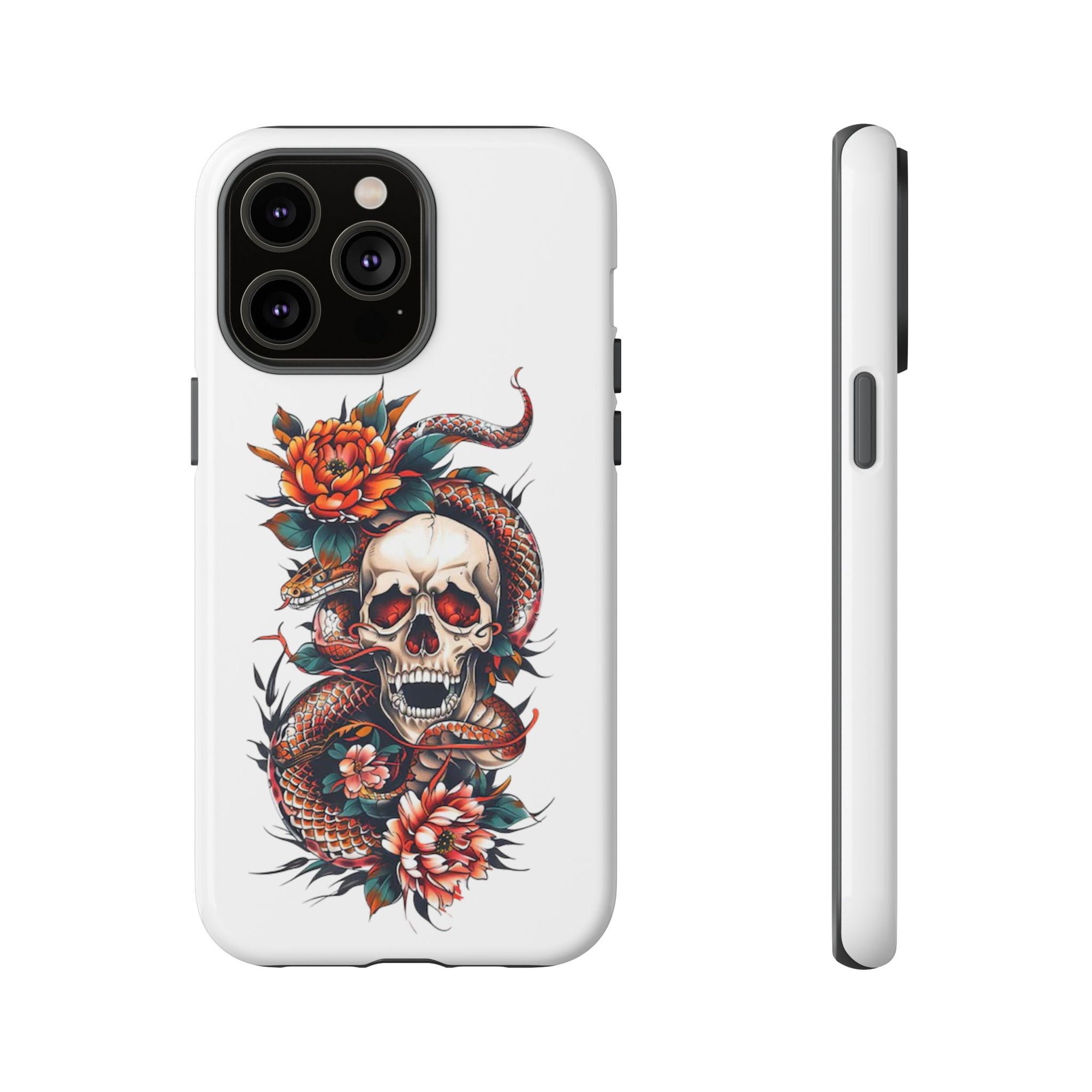 Tough Cases: Skull and Snake Phone Cases, Edgy Accessories, Alternative Fashion, Quirky Gift Ideas, Gothic Style