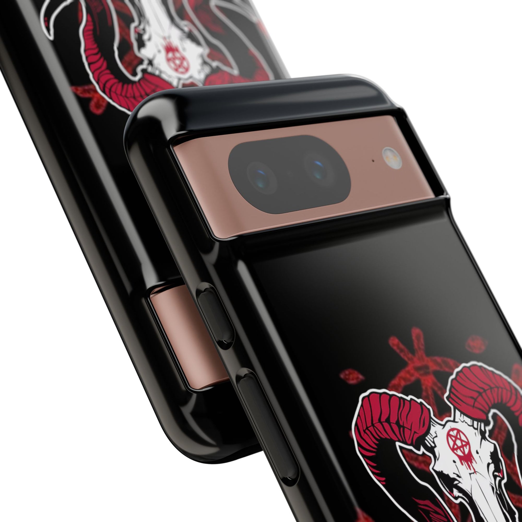 Tough Cases: Dark Aesthetic Phone Case, Gothic Phone Cover, Unique Gift for Him, Occult Design, Animal Skull Artwork, Halloween Decor