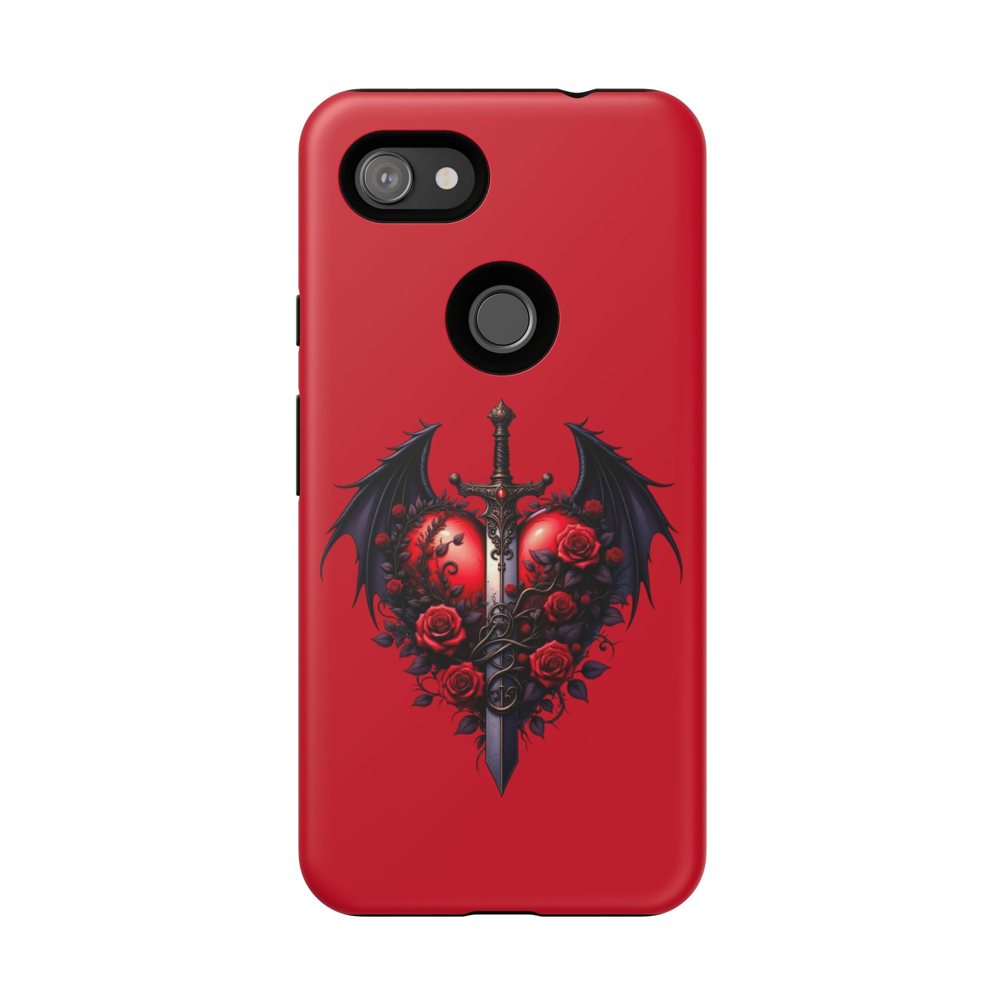 Tough Cases - Gothic Heart Phone Case, Edgy Accessories for Him, Unique Gifts for Her, Valentine's Day, Birthday, Artsy Phone Cover