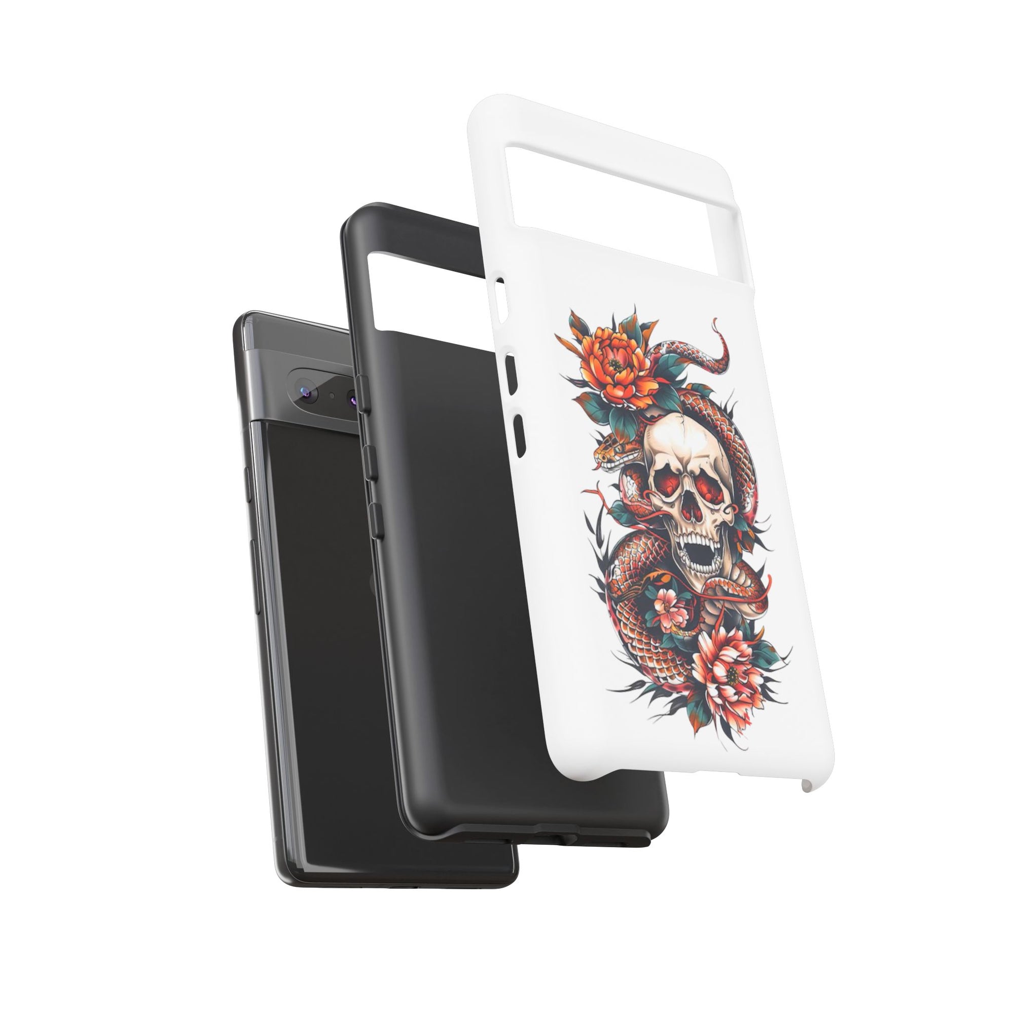 Tough Cases: Skull and Snake Phone Cases, Edgy Accessories, Alternative Fashion, Quirky Gift Ideas, Gothic Style
