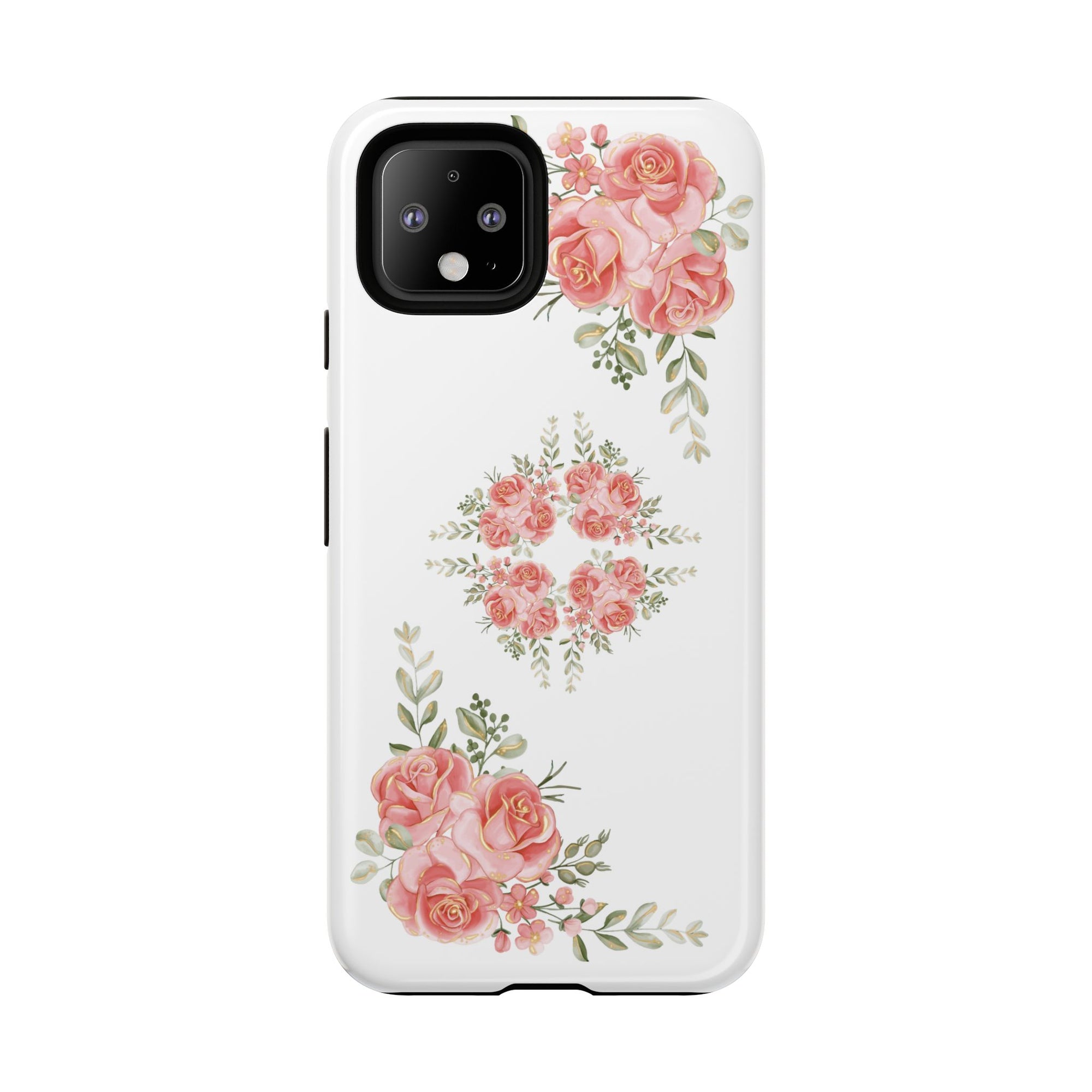 Floral Phone Case, Tough iPhone Case, Rose Design Case, Gift for Her, Floral Phone Cover