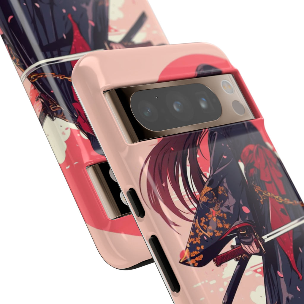 Stylish Phone Case with Warrior Design, Tough Phone Cover for Anime Lovers, Gift for Gamers, Cute Phone Accessories, Unique Tech Gifts