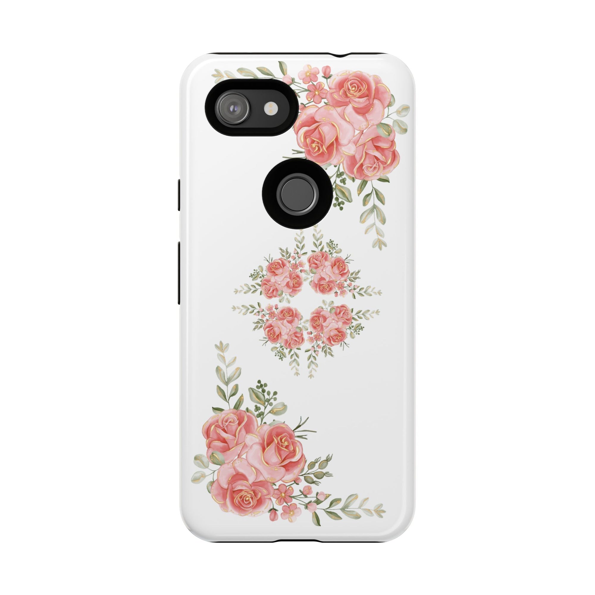 Floral Phone Case, Tough iPhone Case, Rose Design Case, Gift for Her, Floral Phone Cover