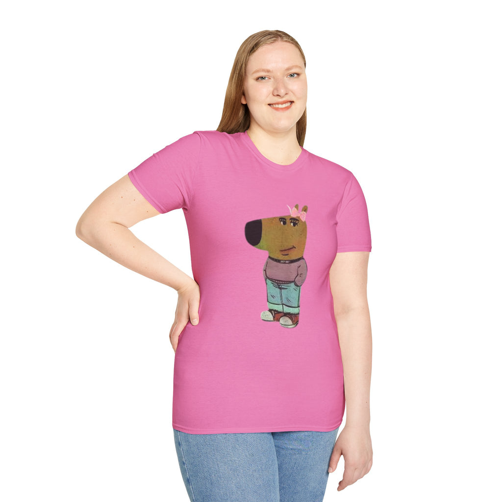 Whimsical Dog Art Unisex T-Shirt - Cute Pet Lover Gift, Casual Wear, Animal Themed Apparel, Fun Gift for Dog Owners