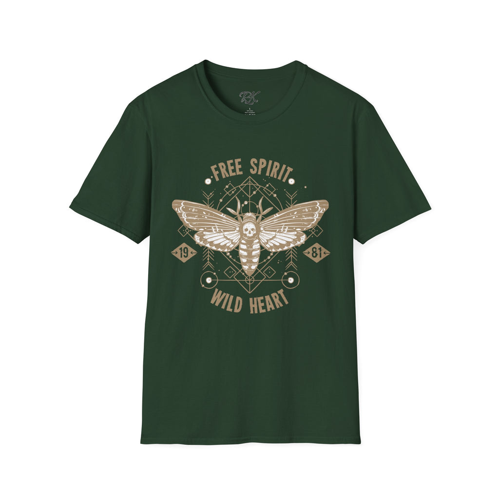 Free Spirit Wild Heart Unisex T-Shirt, Boho Graphic Tee, Nature Lover Shirt, Gift for Adventurers, Casual Wear, Everyday Comfort