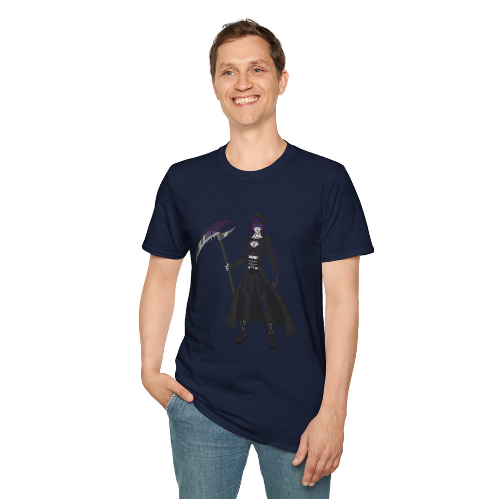 Gothic Fantasy T-Shirt, Unisex Softstyle Tee, Halloween Costume, Creepy Graphic Tee, Gift for Gamers, Unique Graphic Shirt