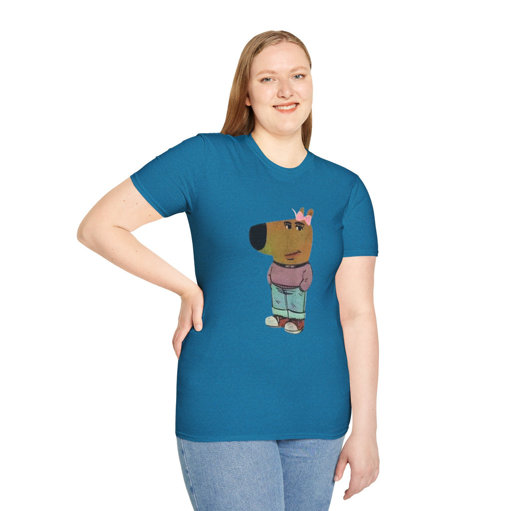Whimsical Dog Art Unisex T-Shirt - Cute Pet Lover Gift, Casual Wear, Animal Themed Apparel, Fun Gift for Dog Owners
