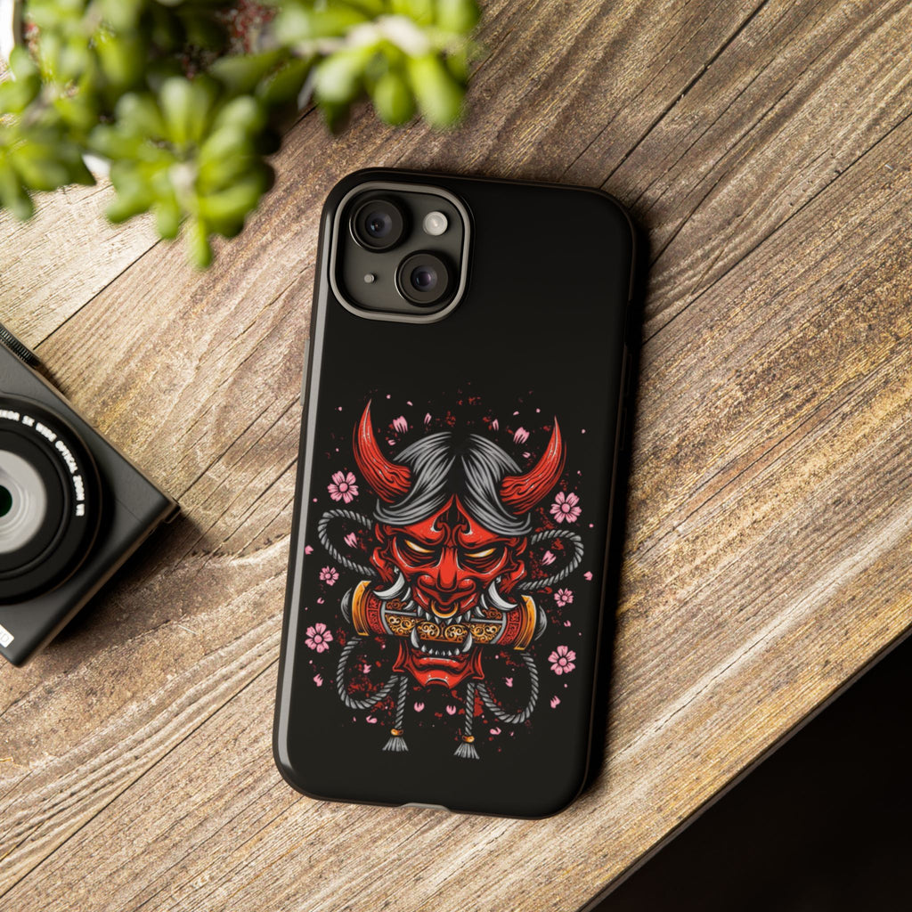 Tough Cases: Fierce Demon Phone Case, Edgy Phone Cover, Protect Your Device, Gift for Anime Fans, Unique Artwork Case
