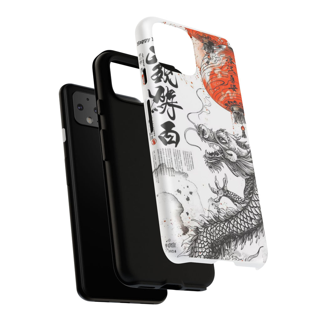 Dragon Design Phone Case, Tough Cases with Chinese Art for Unique Style, Gift for Art Lovers, Phone Protection, Trendy Accessories