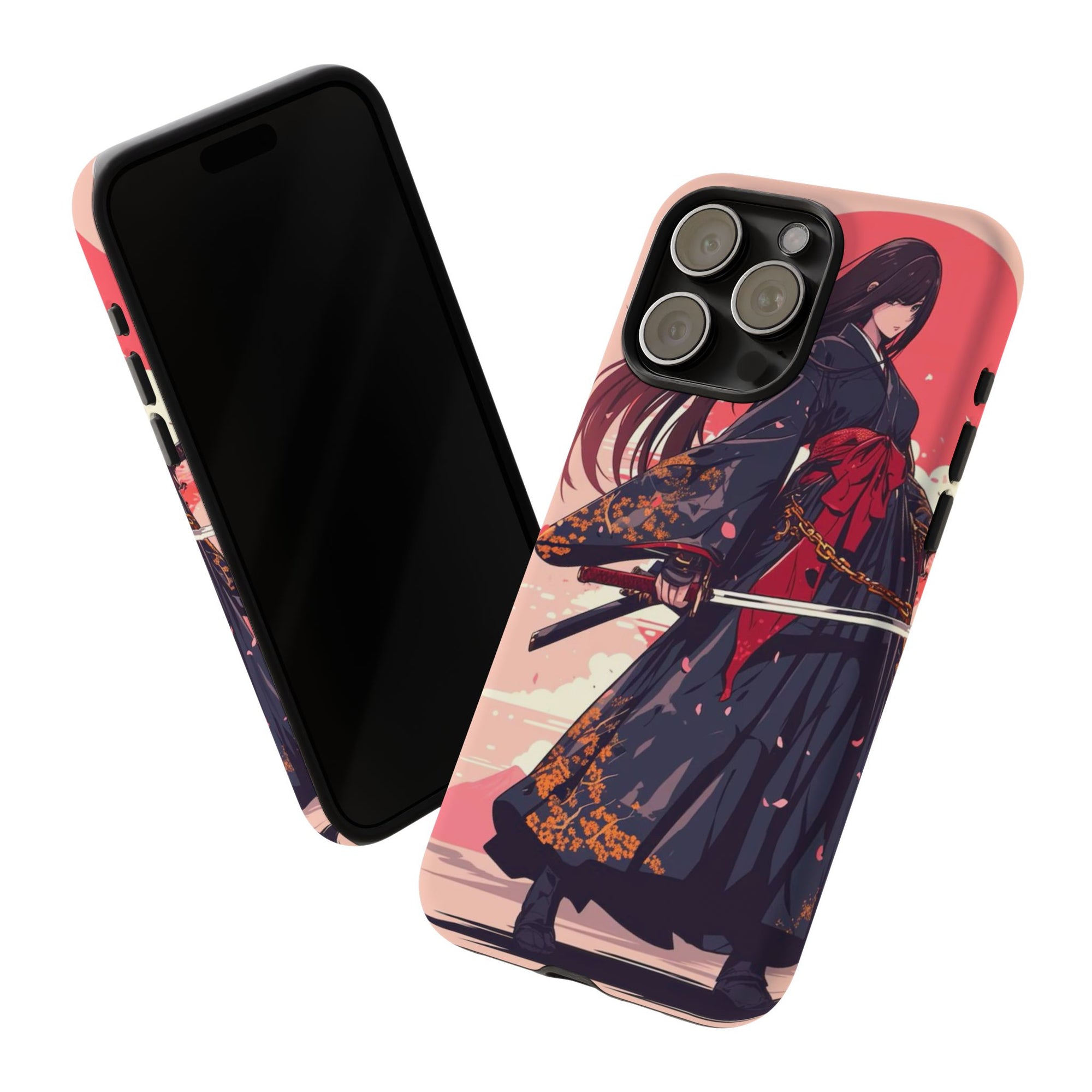 Stylish Phone Case with Warrior Design, Tough Phone Cover for Anime Lovers, Gift for Gamers, Cute Phone Accessories, Unique Tech Gifts