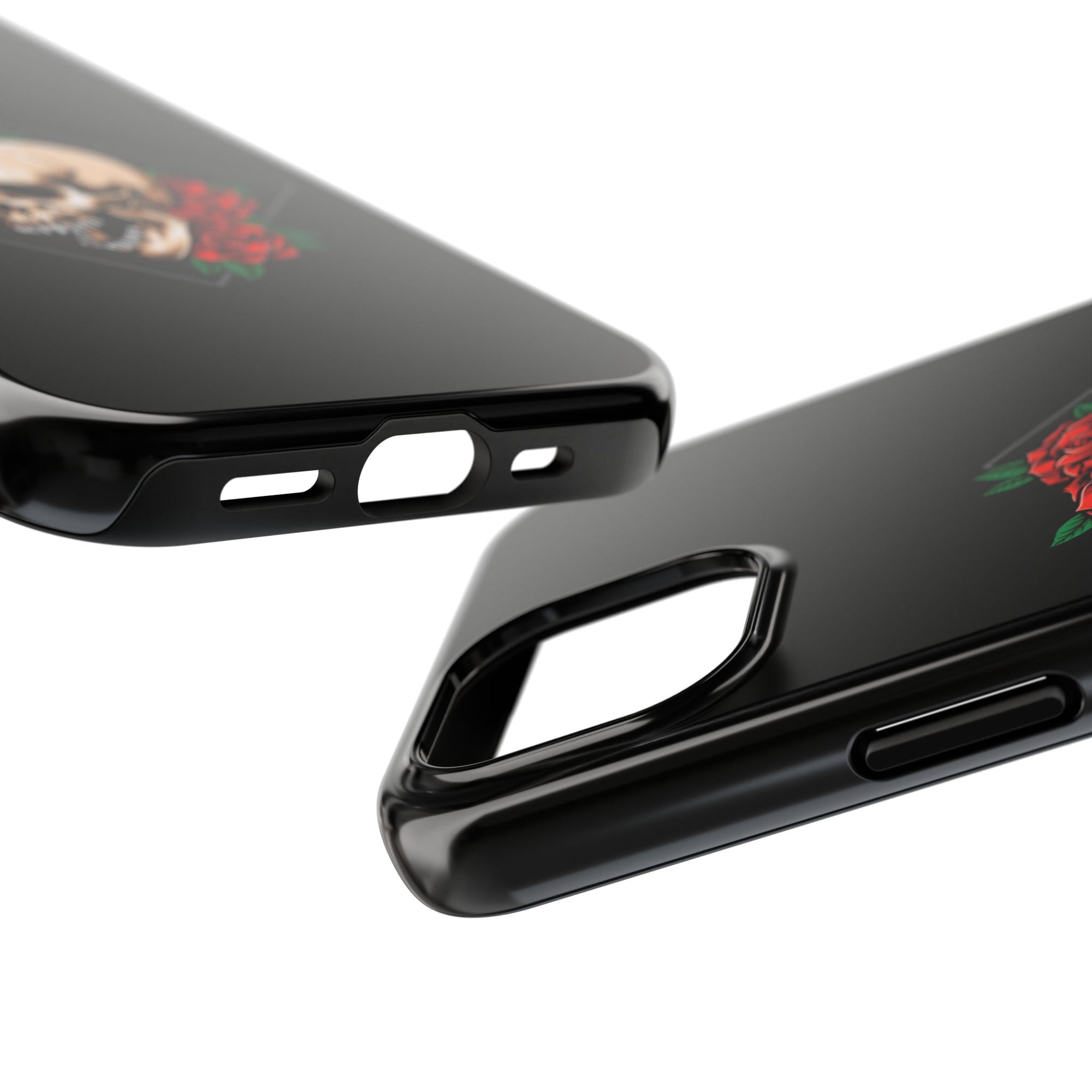 Tough Phone Cases with Skull and Roses Design | Edgy Protection, iPhone & Android Covers, Gothic Gifts, Unique Phone Accessories