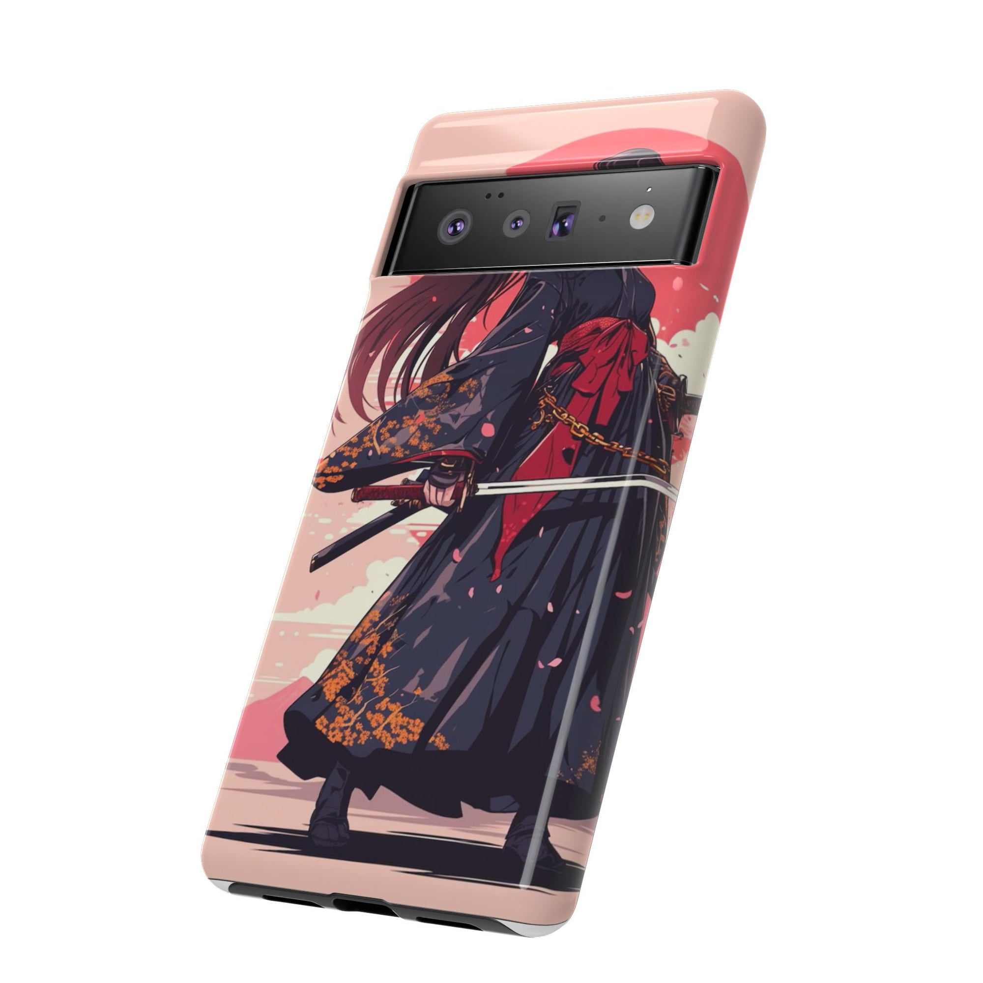 Stylish Phone Case with Warrior Design, Tough Phone Cover for Anime Lovers, Gift for Gamers, Cute Phone Accessories, Unique Tech Gifts
