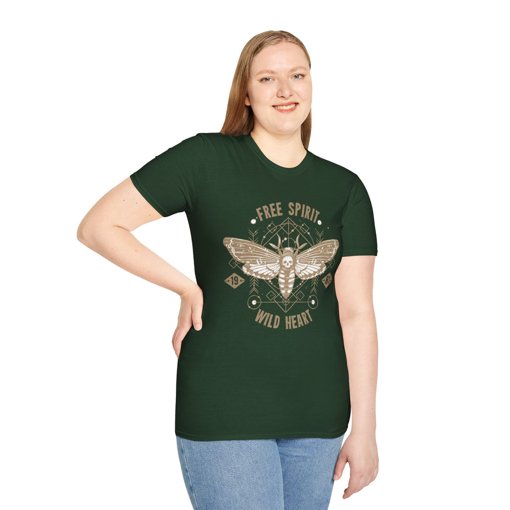 Free Spirit Wild Heart Unisex T-Shirt, Boho Graphic Tee, Nature Lover Shirt, Gift for Adventurers, Casual Wear, Everyday Comfort