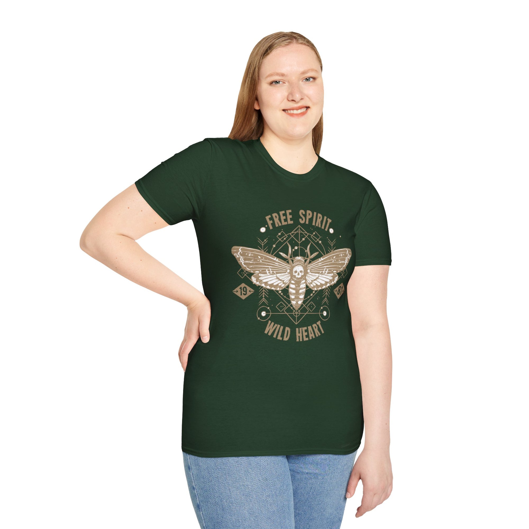 Free Spirit Wild Heart Unisex T-Shirt, Boho Graphic Tee, Nature Lover Shirt, Gift for Adventurers, Casual Wear, Everyday Comfort