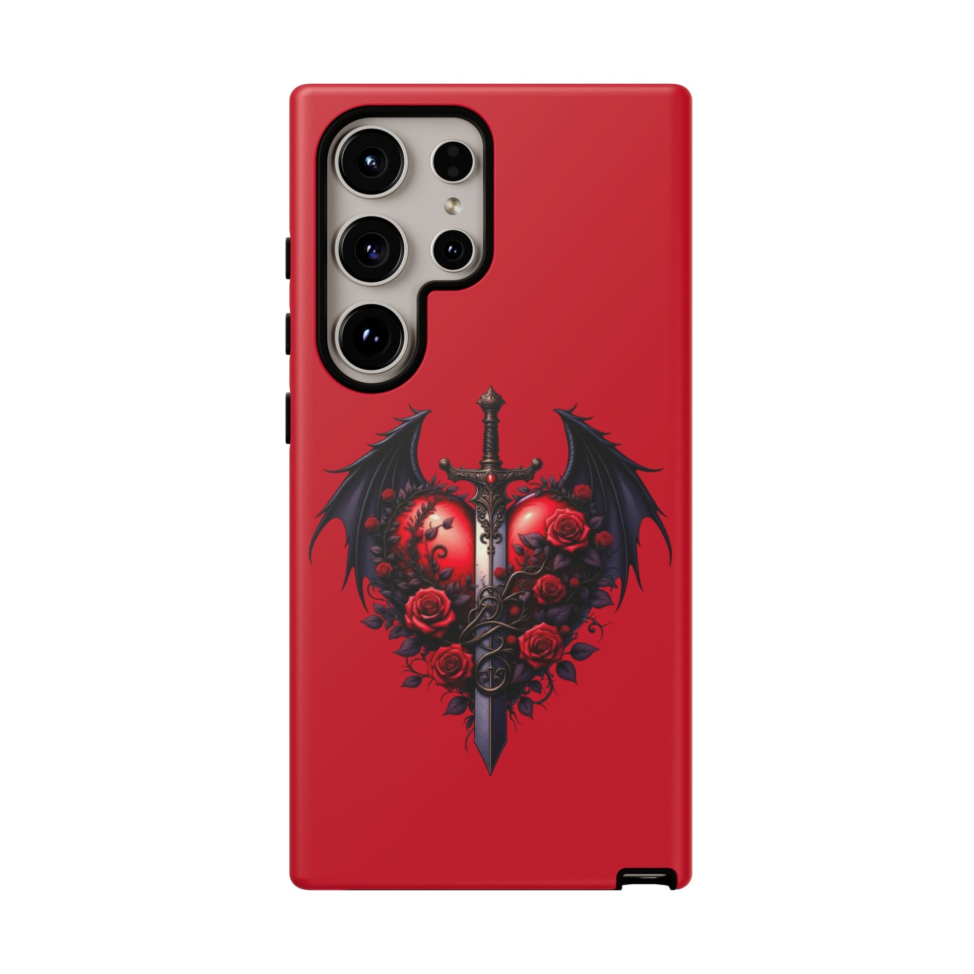 Tough Cases - Gothic Heart Phone Case, Edgy Accessories for Him, Unique Gifts for Her, Valentine's Day, Birthday, Artsy Phone Cover