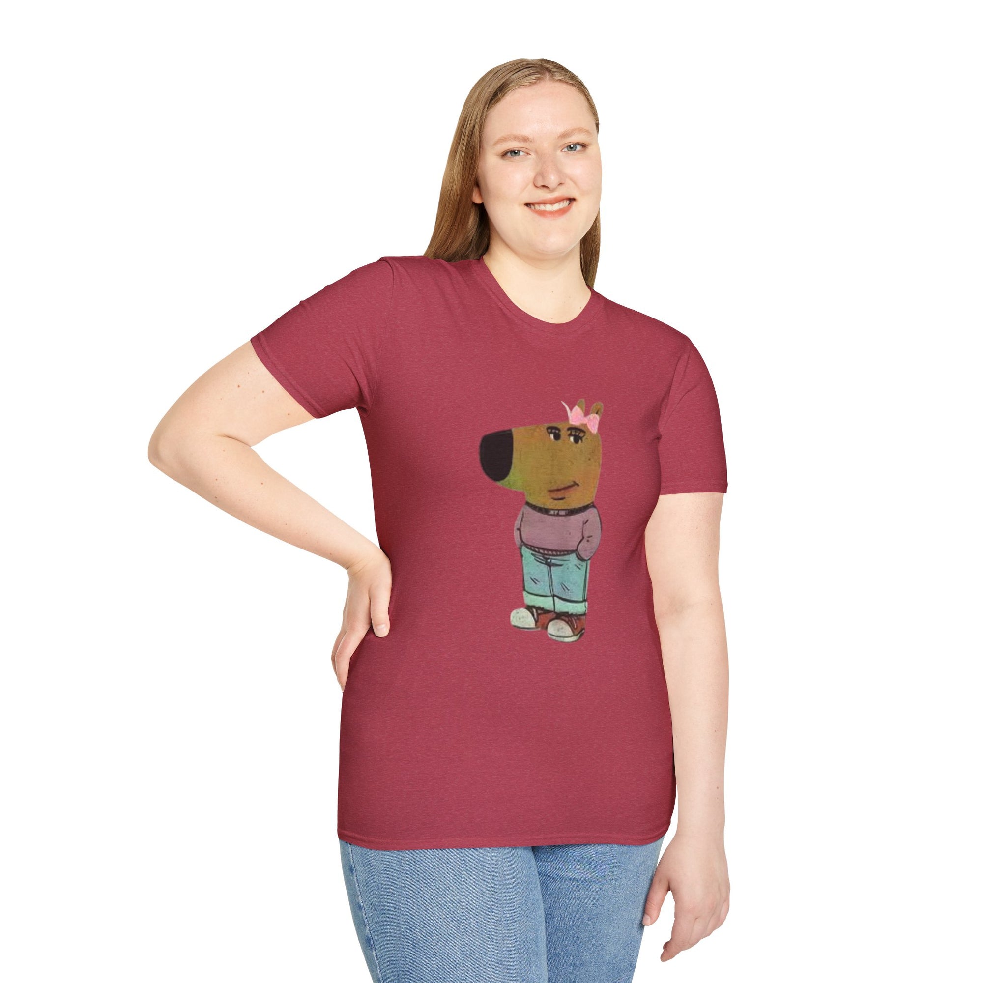 Whimsical Dog Art Unisex T-Shirt - Cute Pet Lover Gift, Casual Wear, Animal Themed Apparel, Fun Gift for Dog Owners