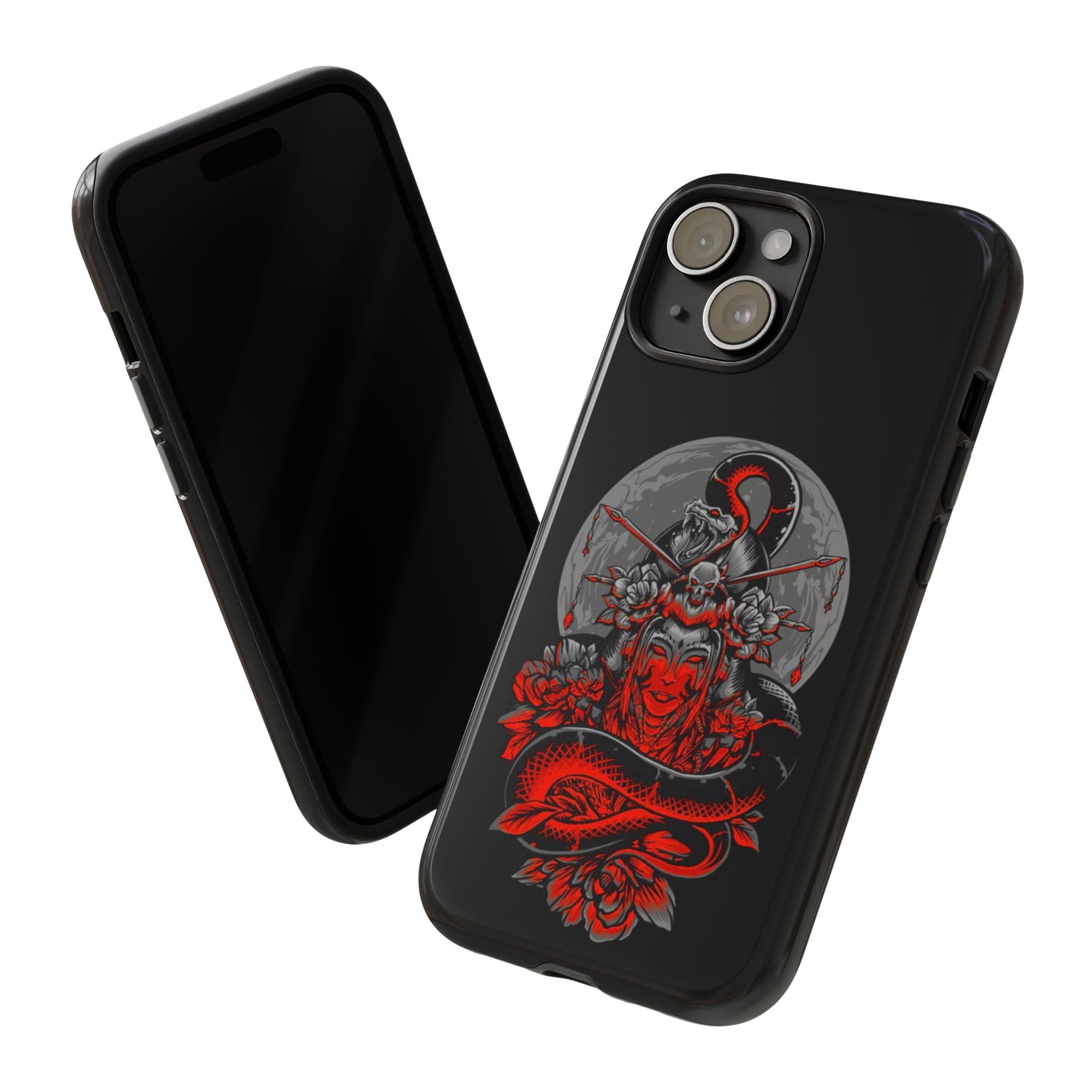 Tough Cases for iPhone, Dragon & Warrior Design, Durable Phone Protection, Perfect Gift for Tech Lovers, Unique Gifting