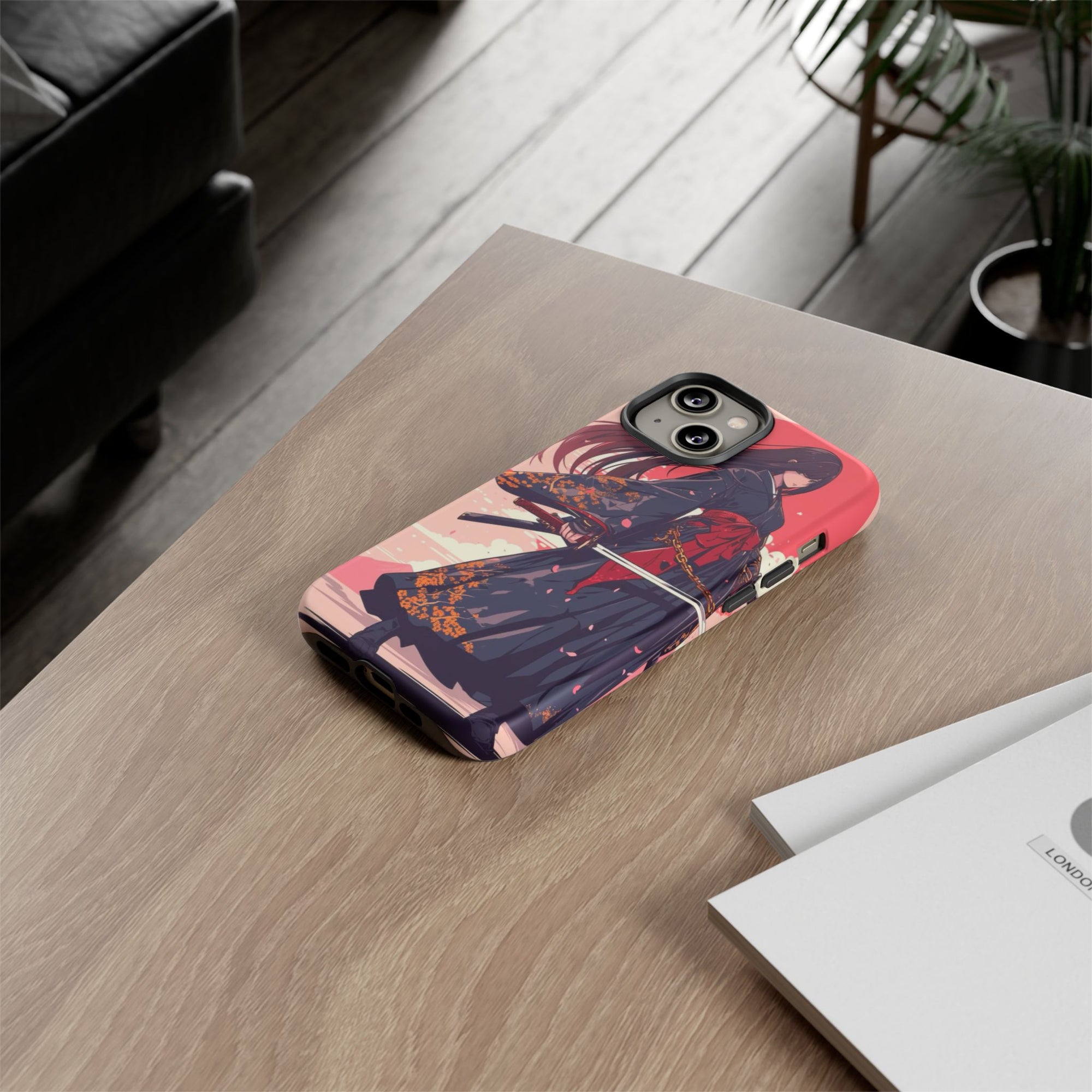 Stylish Phone Case with Warrior Design, Tough Phone Cover for Anime Lovers, Gift for Gamers, Cute Phone Accessories, Unique Tech Gifts