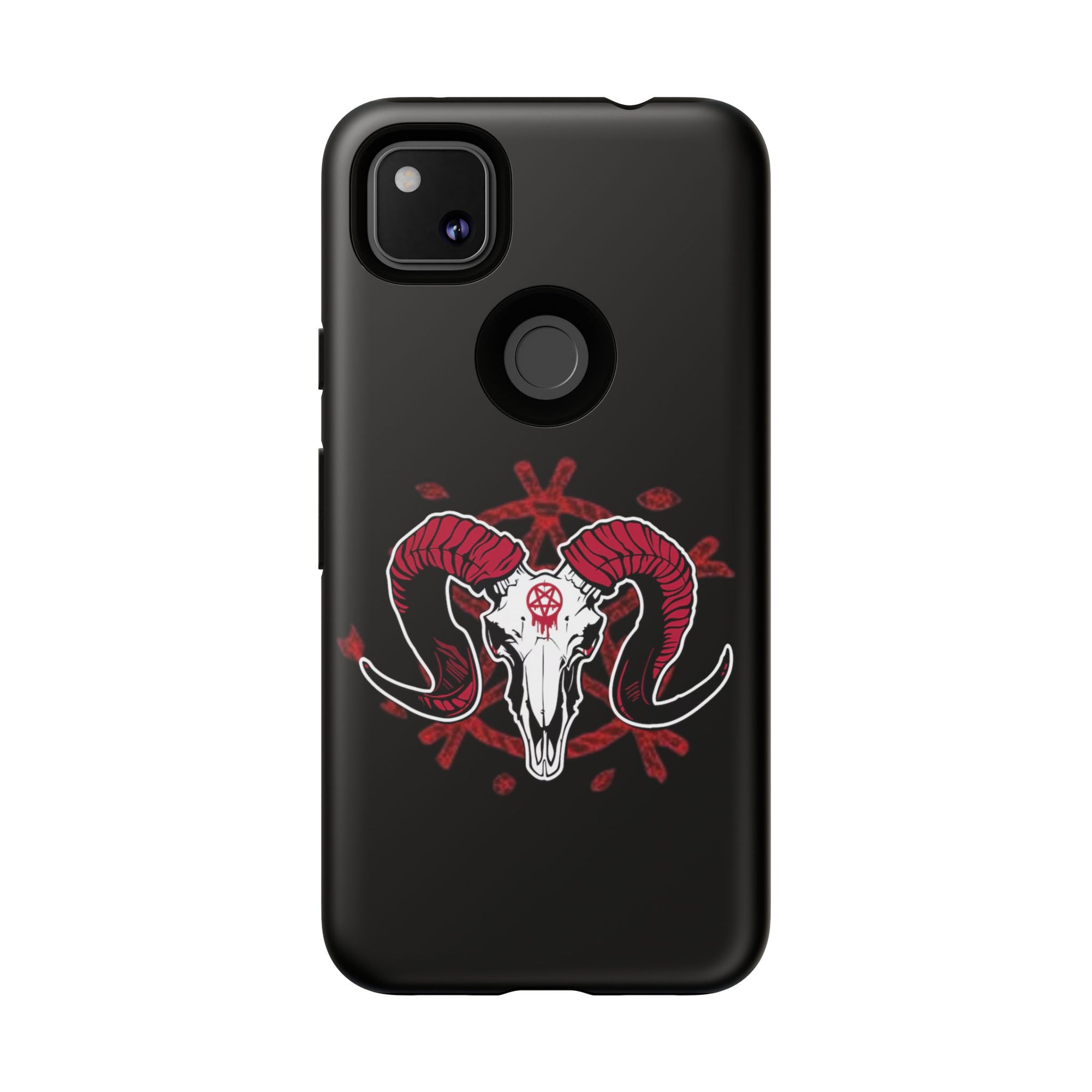 Tough Cases: Dark Aesthetic Phone Case, Gothic Phone Cover, Unique Gift for Him, Occult Design, Animal Skull Artwork, Halloween Decor