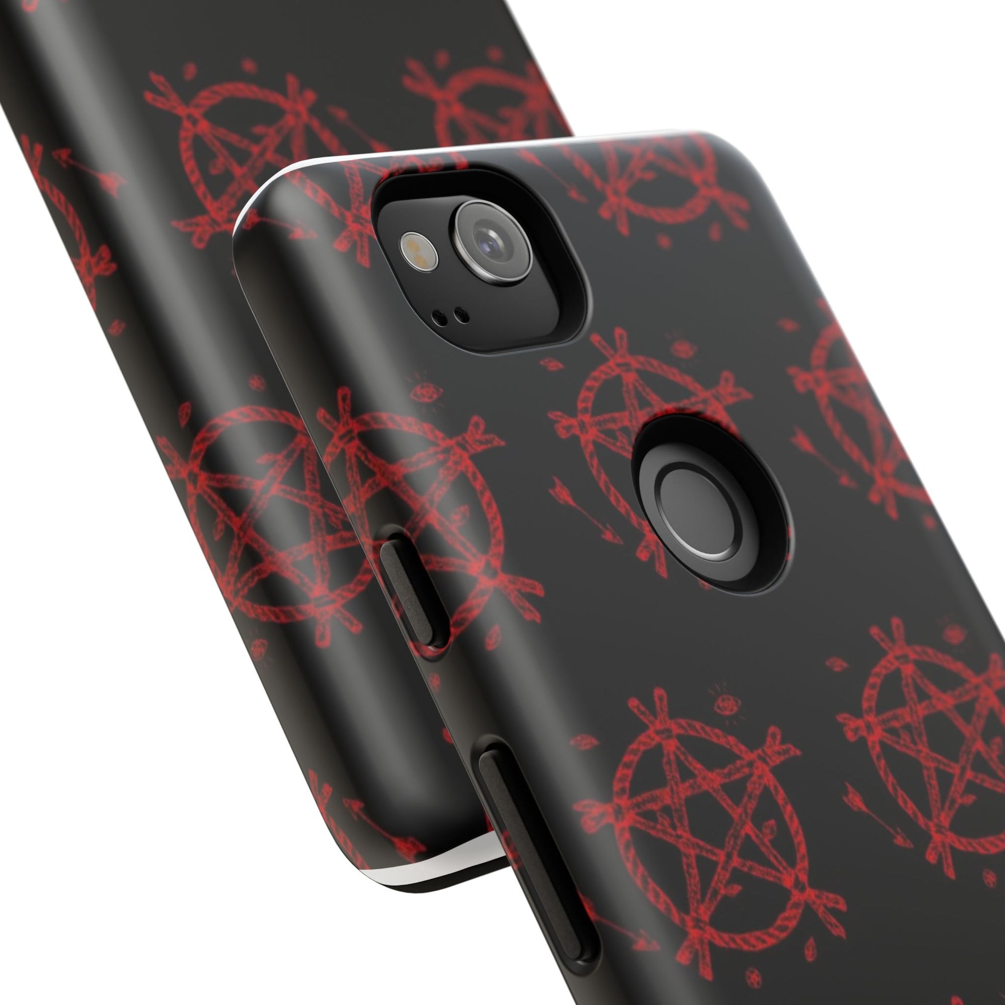 Anarchist iPhone Case, Tough Phone Cover, Punk Style Accessory, Unique Gift for Rebels, Goth Aesthetic Phone Case
