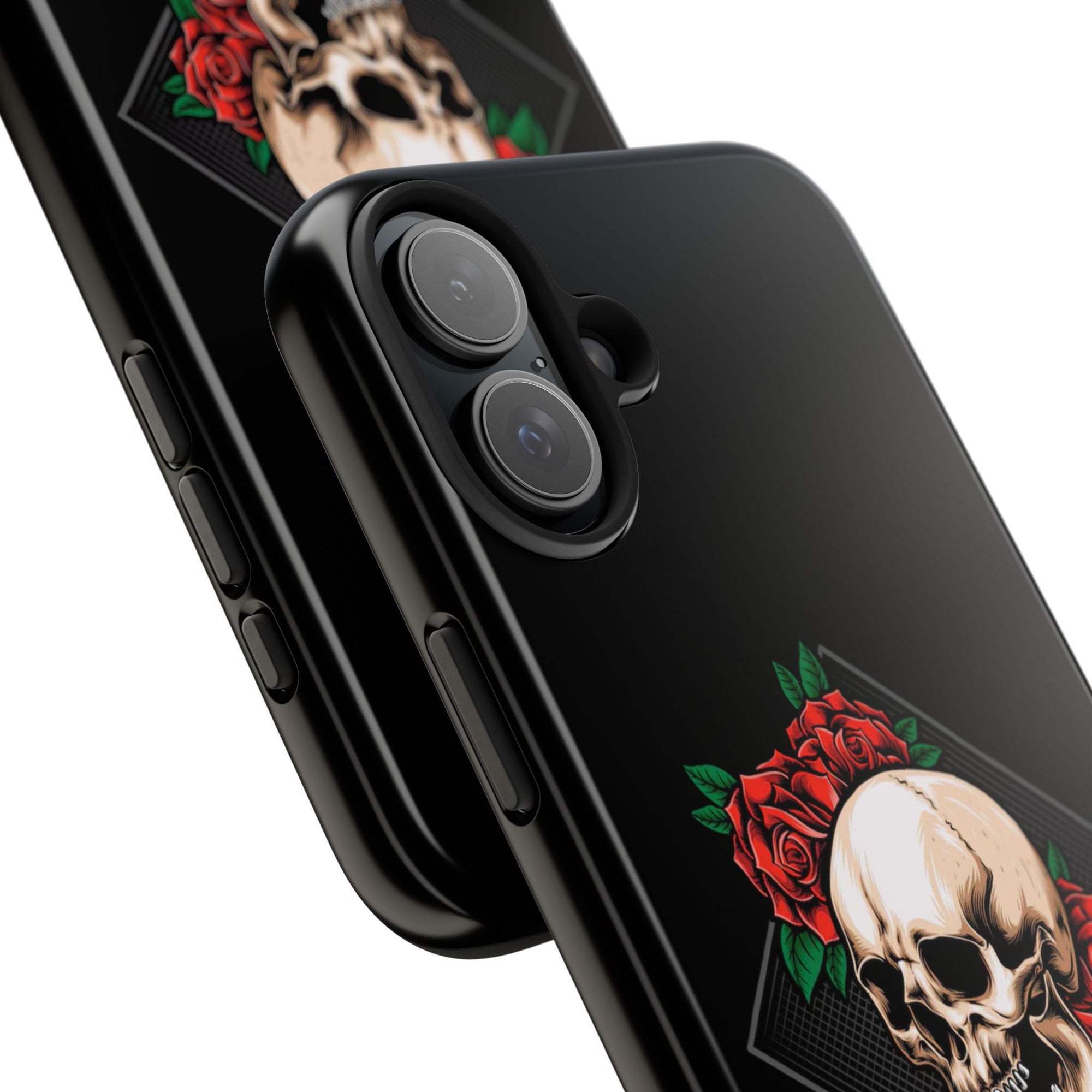 Tough Phone Cases with Skull and Roses Design | Edgy Protection, iPhone & Android Covers, Gothic Gifts, Unique Phone Accessories