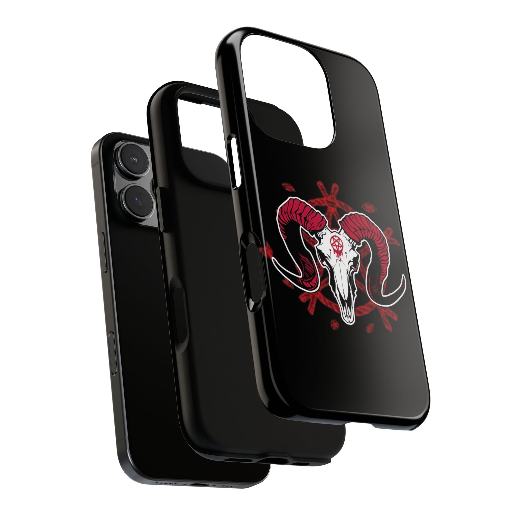 Tough Cases: Dark Aesthetic Phone Case, Gothic Phone Cover, Unique Gift for Him, Occult Design, Animal Skull Artwork, Halloween Decor