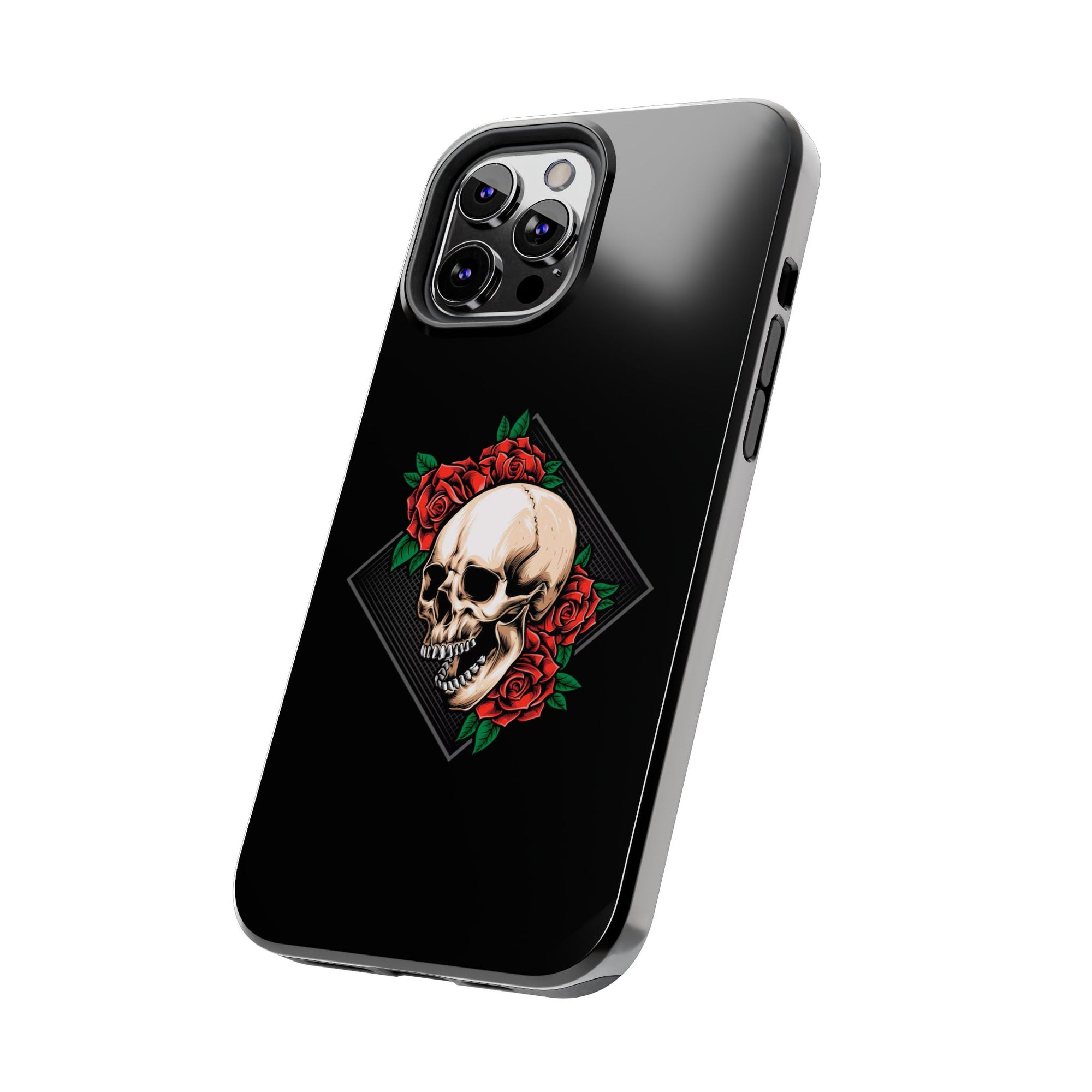 Tough Phone Cases with Skull and Roses Design | Edgy Protection, iPhone & Android Covers, Gothic Gifts, Unique Phone Accessories